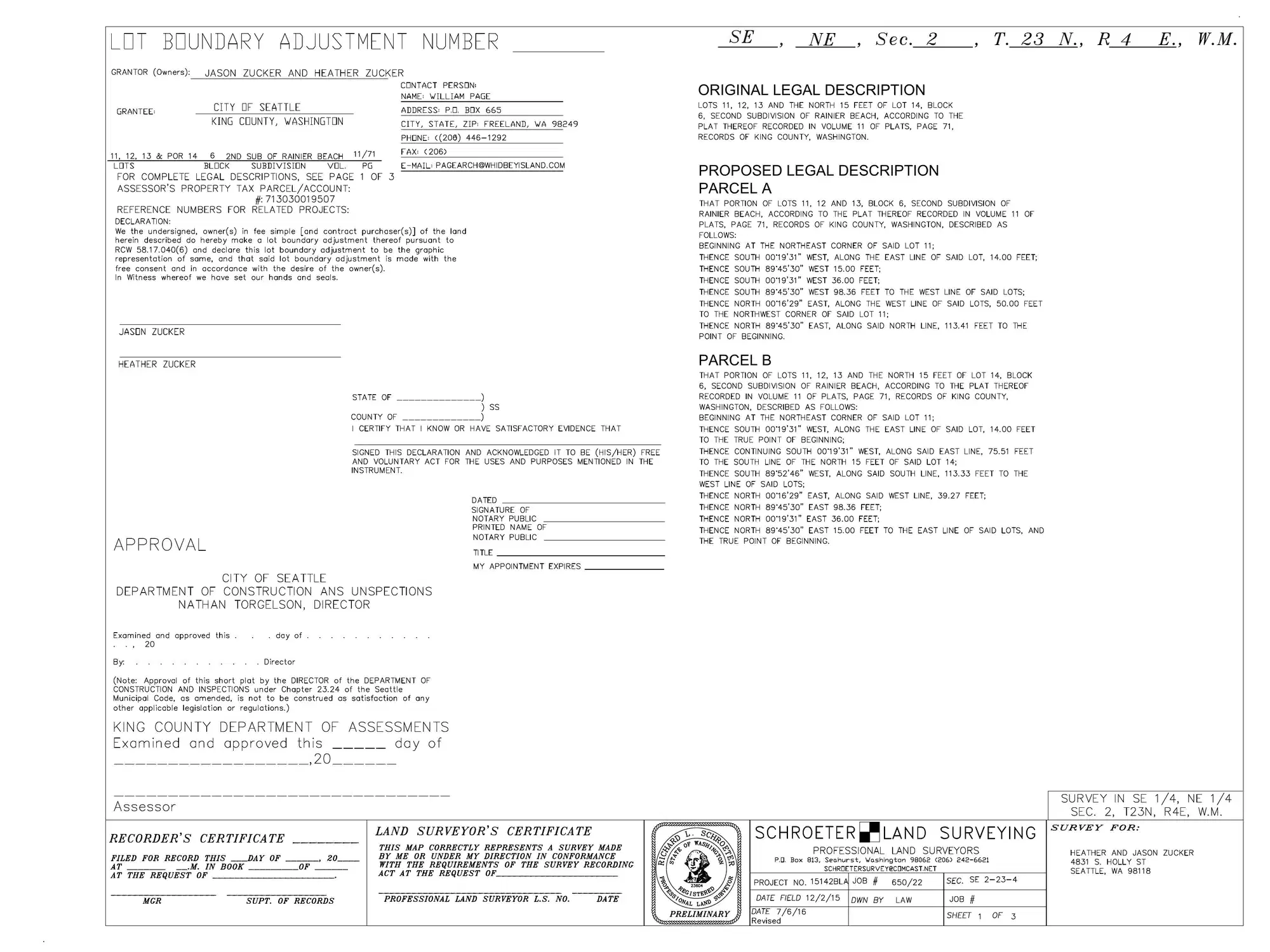 Site plan for 10123 66th Ave S