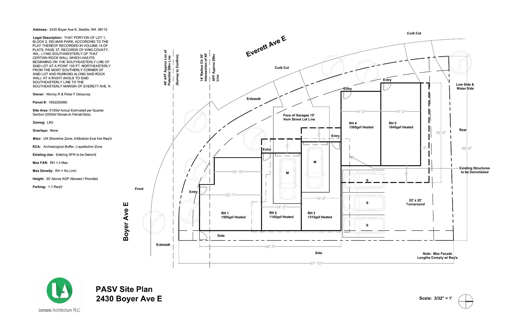 Site plan for 2430 Boyer Ave E