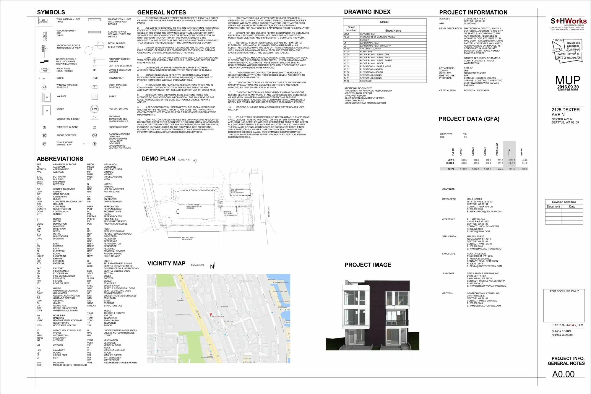 Site plan for 2125 Dexter Ave N