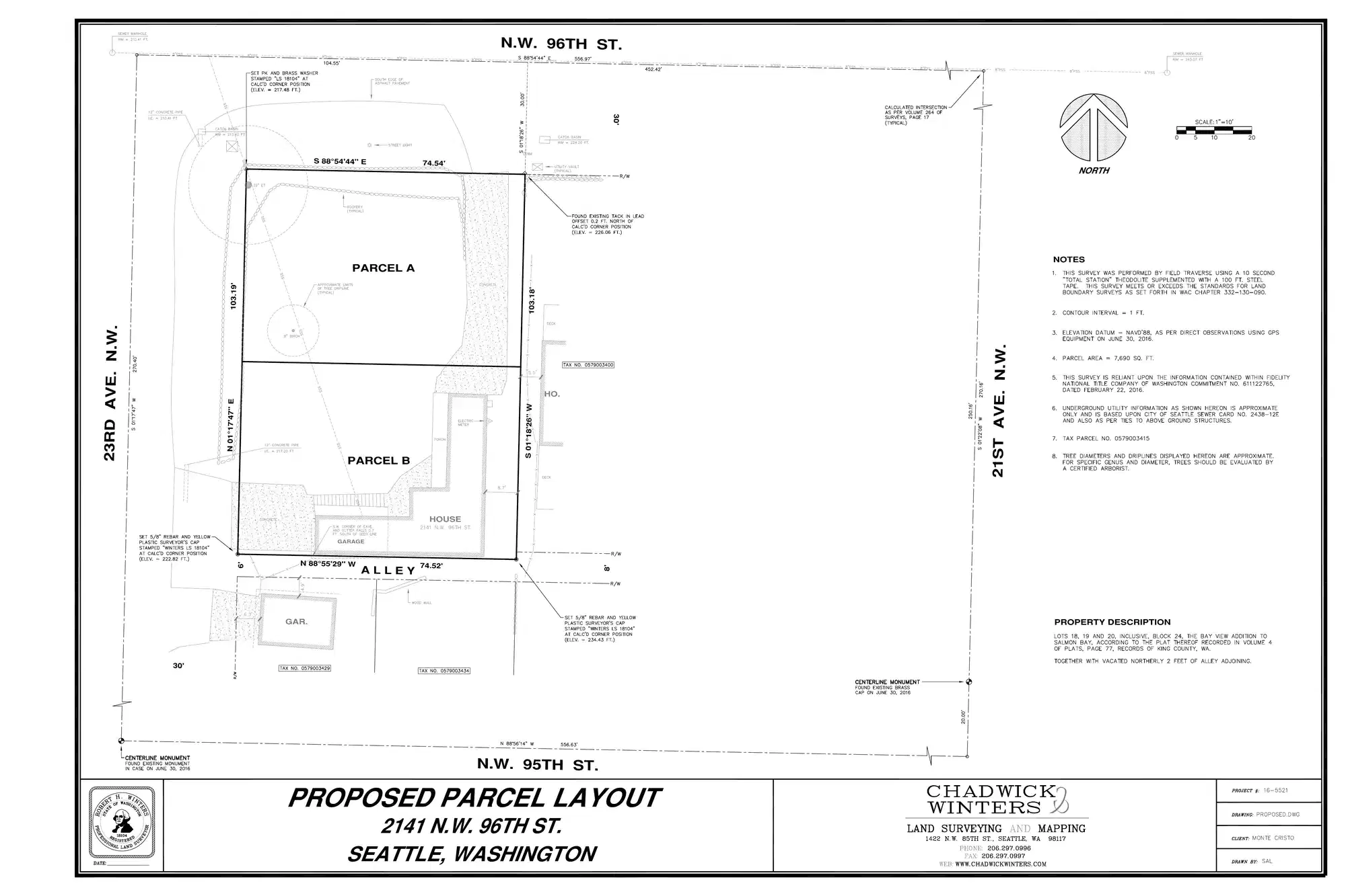 Site plan for 2141 NW 96th St