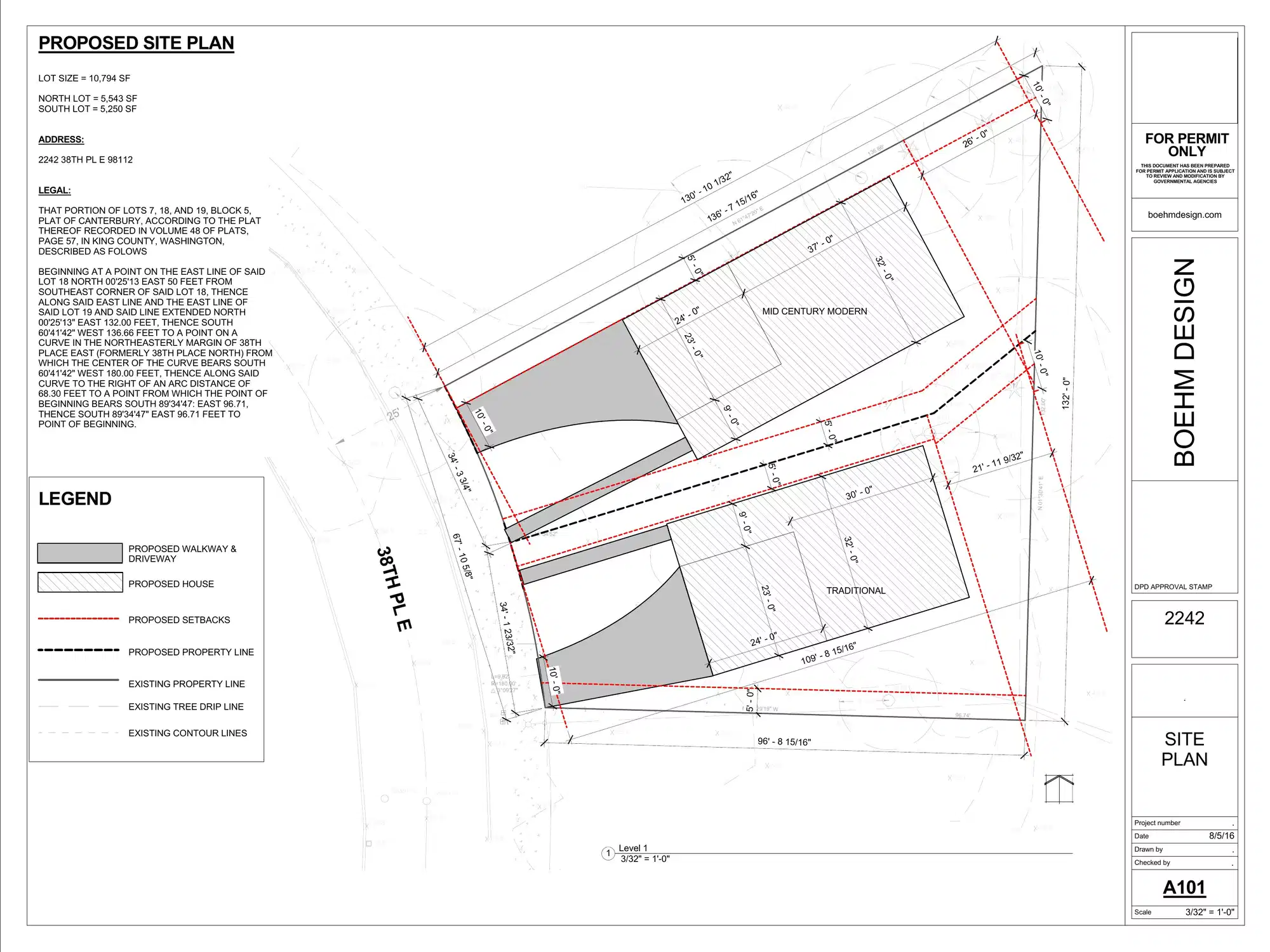 Site plan for 2240 38th Pl E