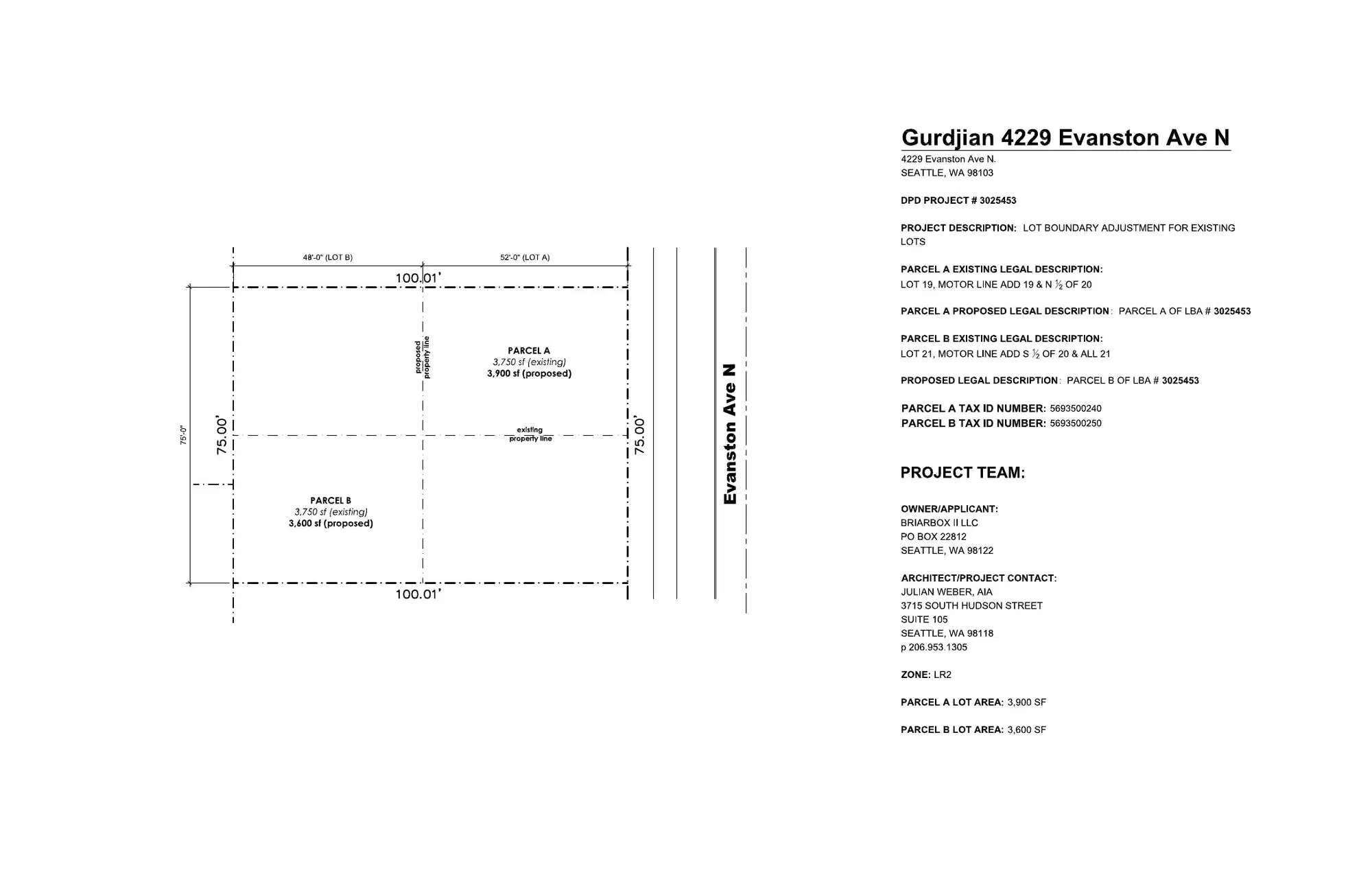 Site plan for 4241 Evanston Ave N