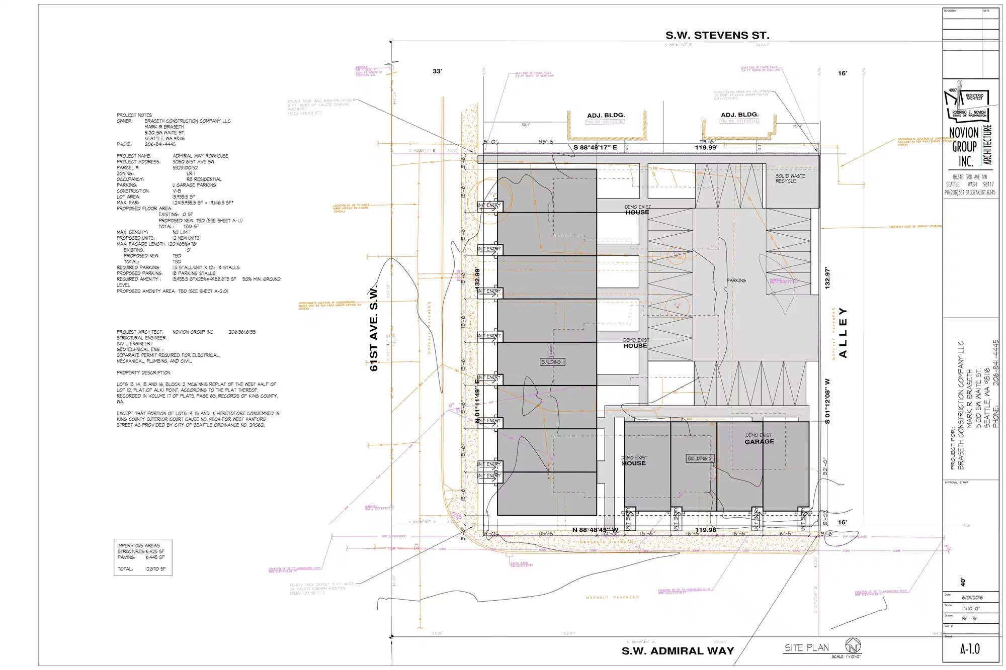 Site plan for 3050 61st Ave SW