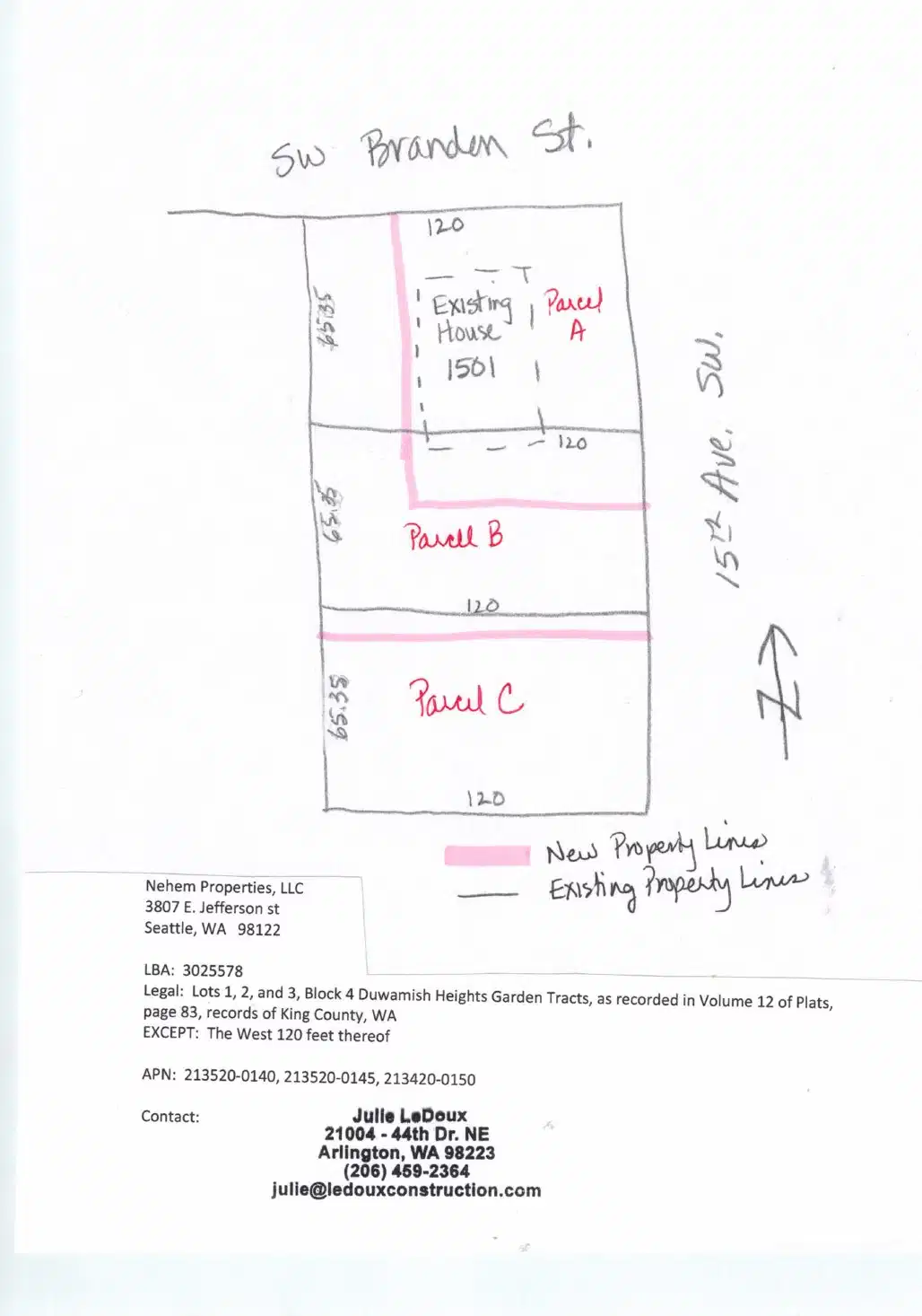 Site plan for 5411 15th Ave SW
