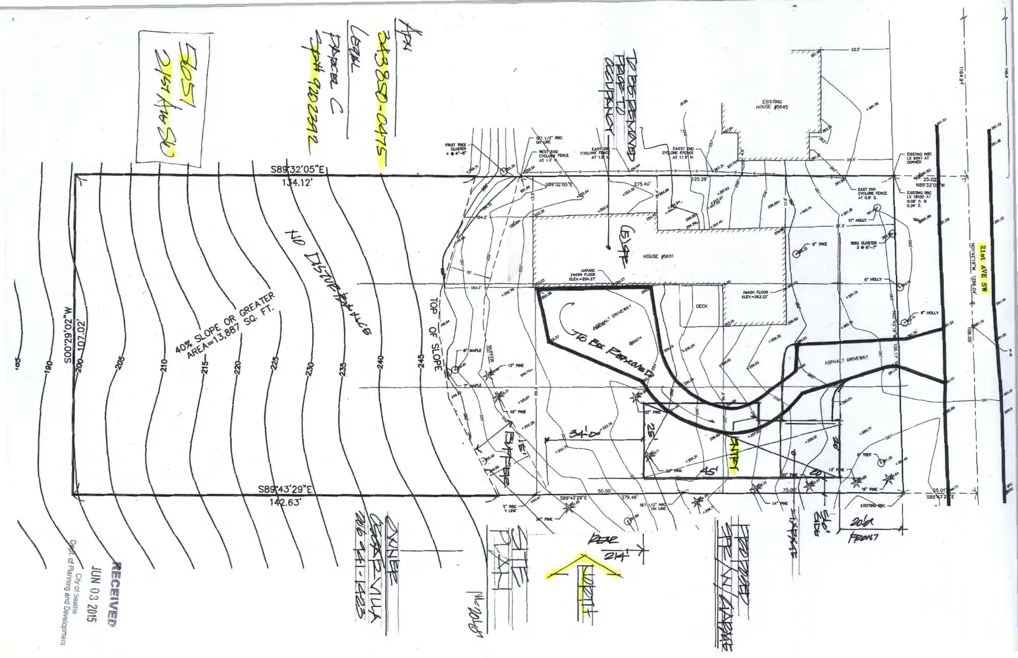 Site plan for 5651 21st Ave SW