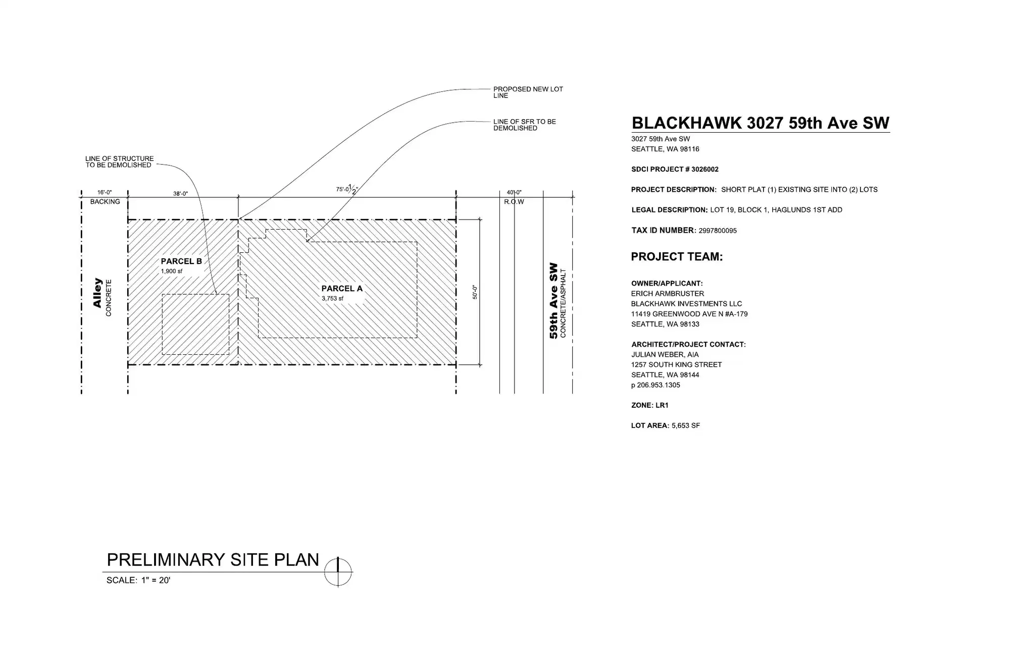Site plan for 3027 59th Ave SW