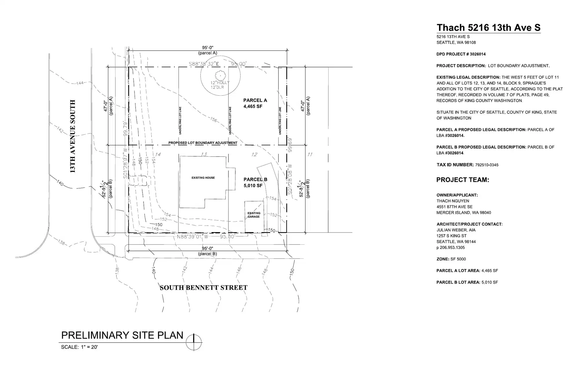Site plan for 5210 13th Ave S