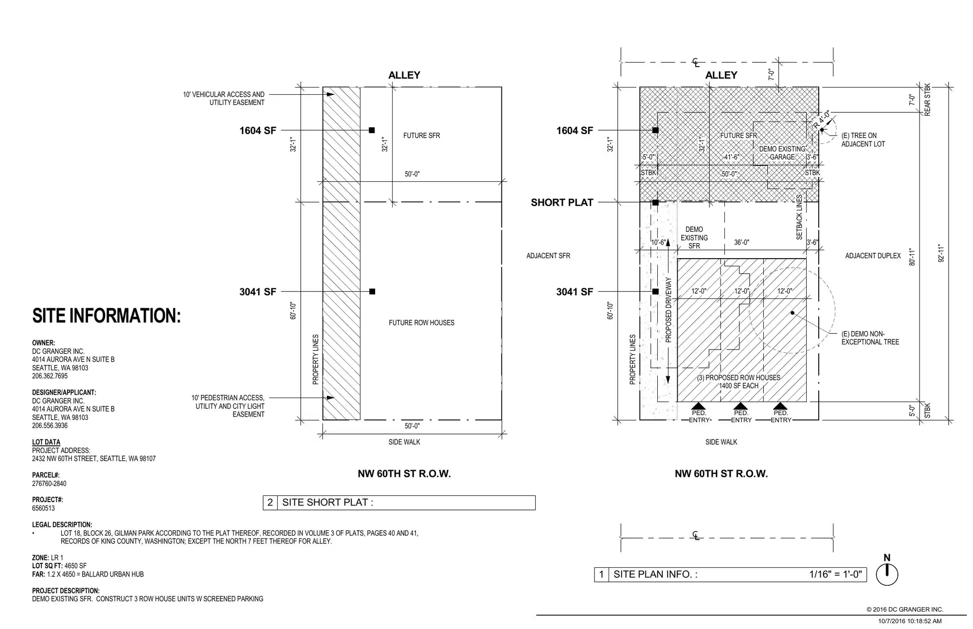 Site plan for 2432 NW 60th St