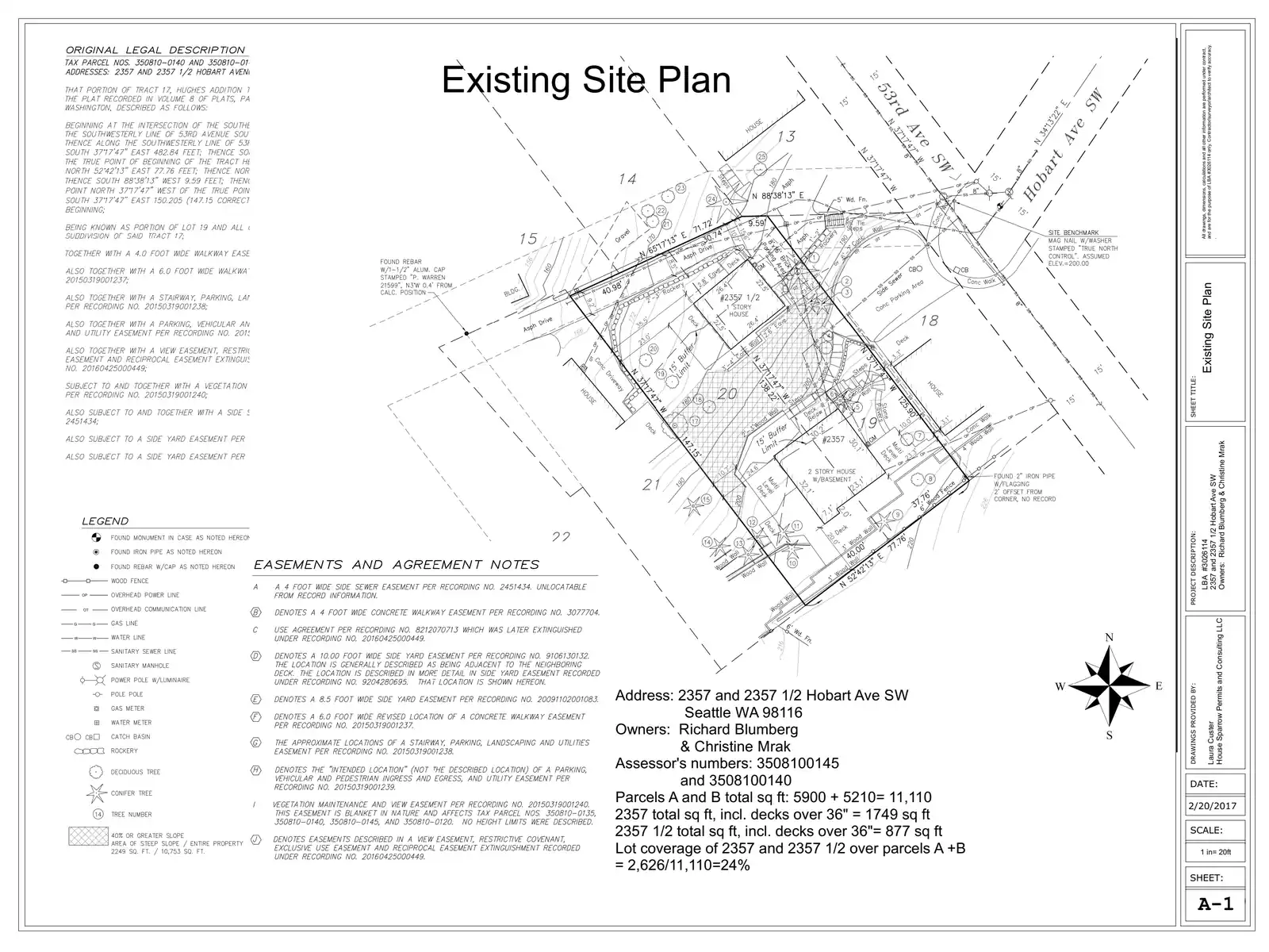 Site plan for 2358 Hobart Ave SW