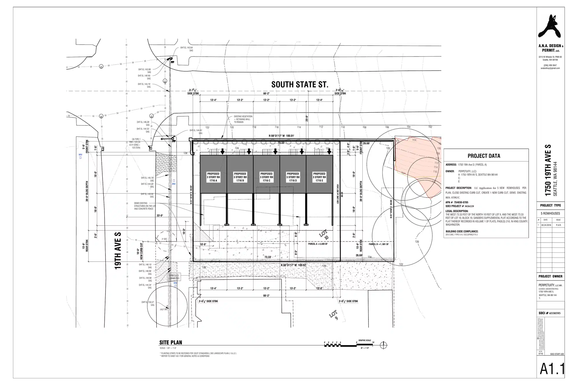 Site plan for 1901 S State St