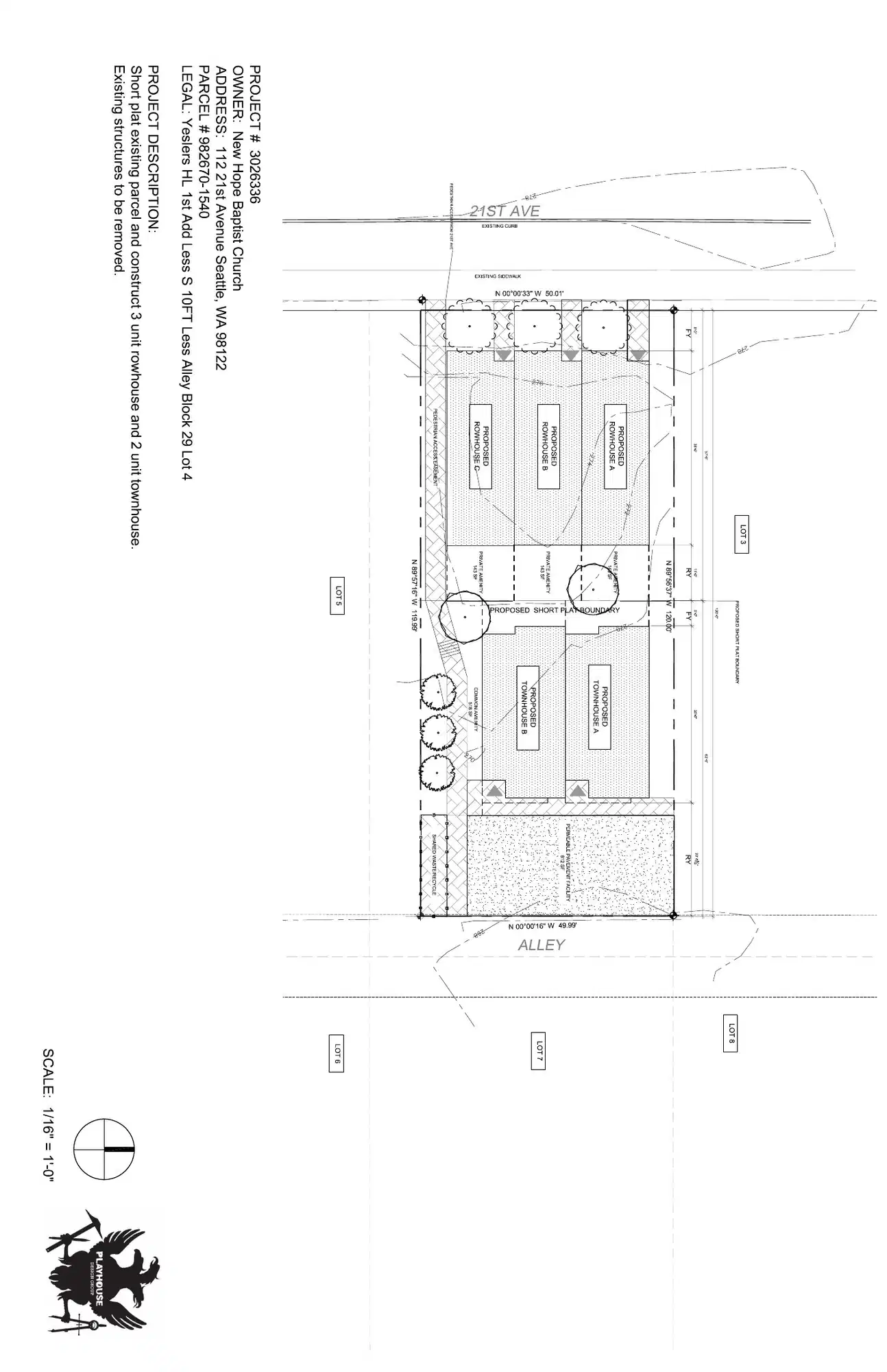 Site plan for 112 21st Ave