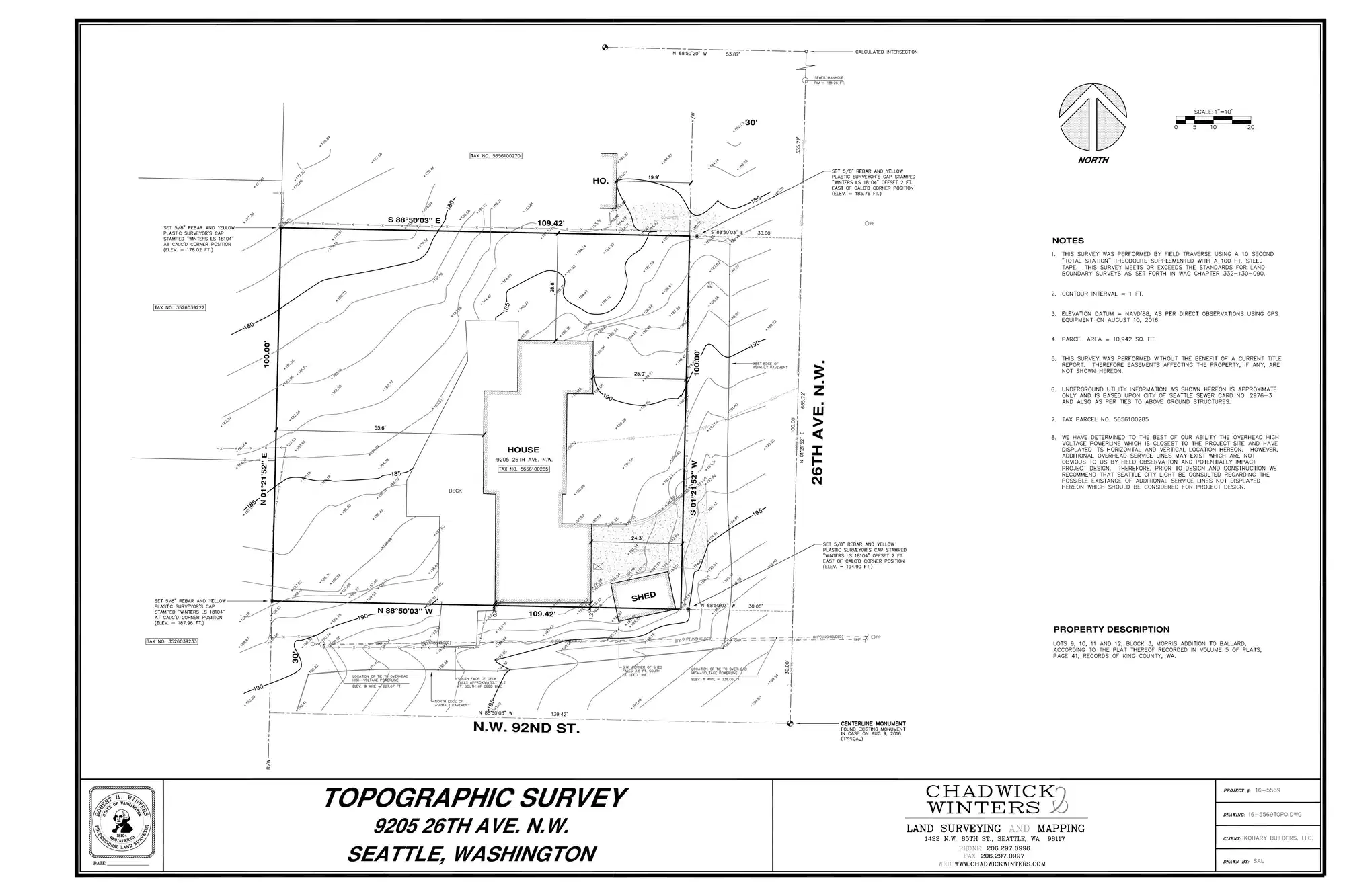Site plan for 9205 26th Ave NW