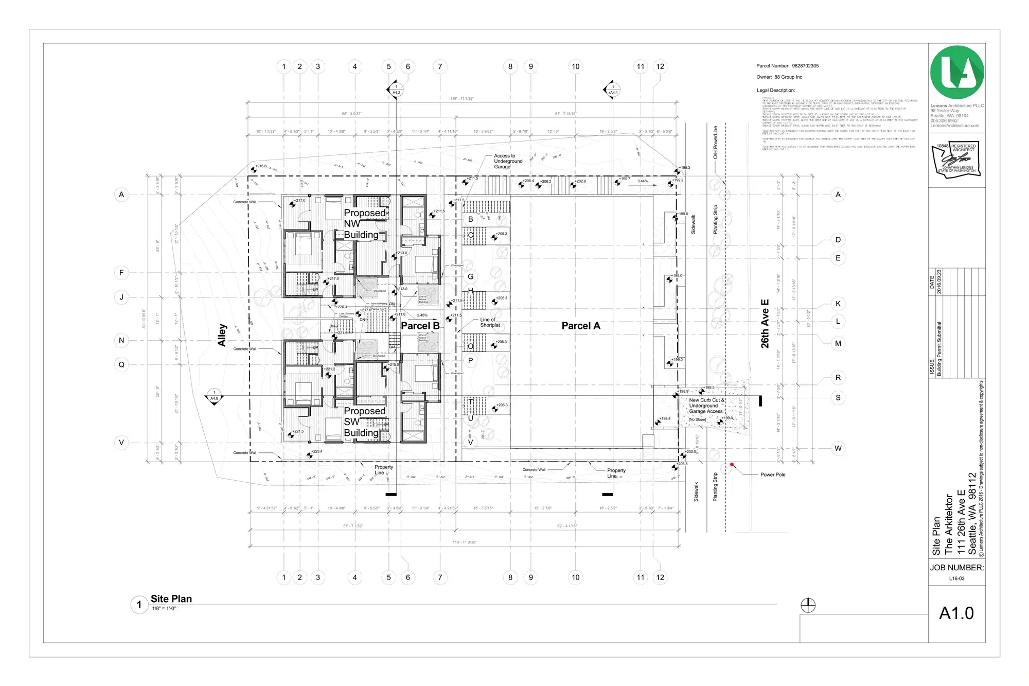 Site plan for 115 26th Ave E