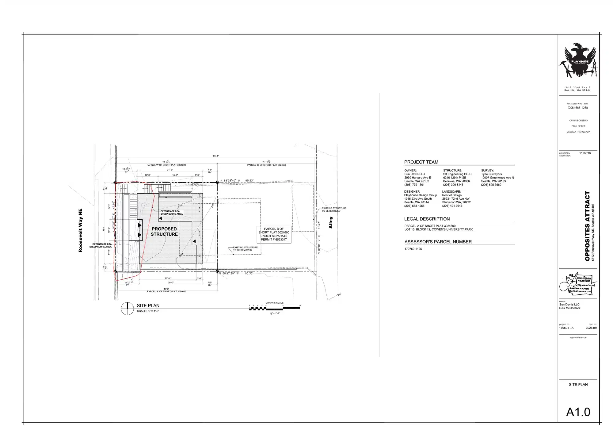 Site plan for 5712 Roosevelt Way NE