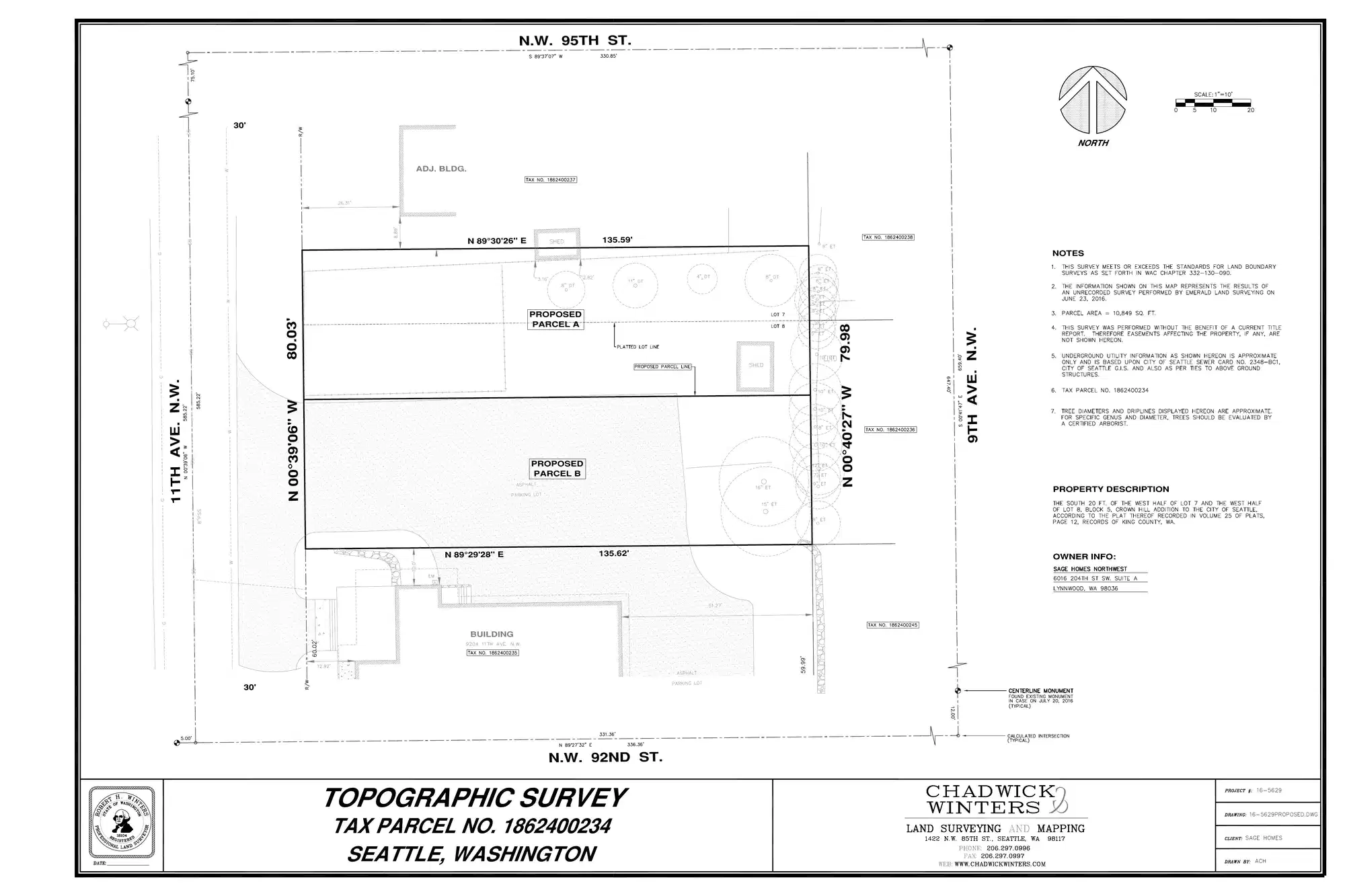 Site plan for 9216 11th Ave NW