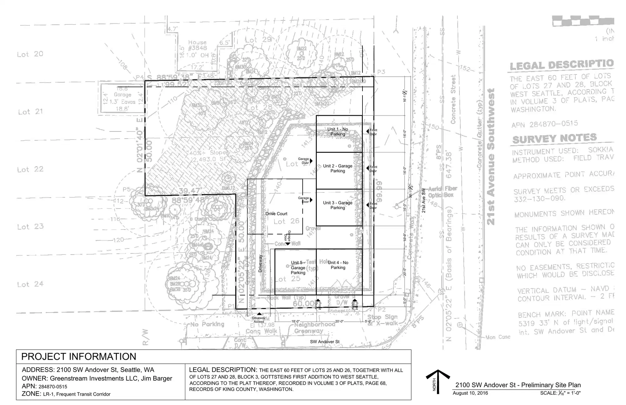Site plan for 3855 21st Ave SW