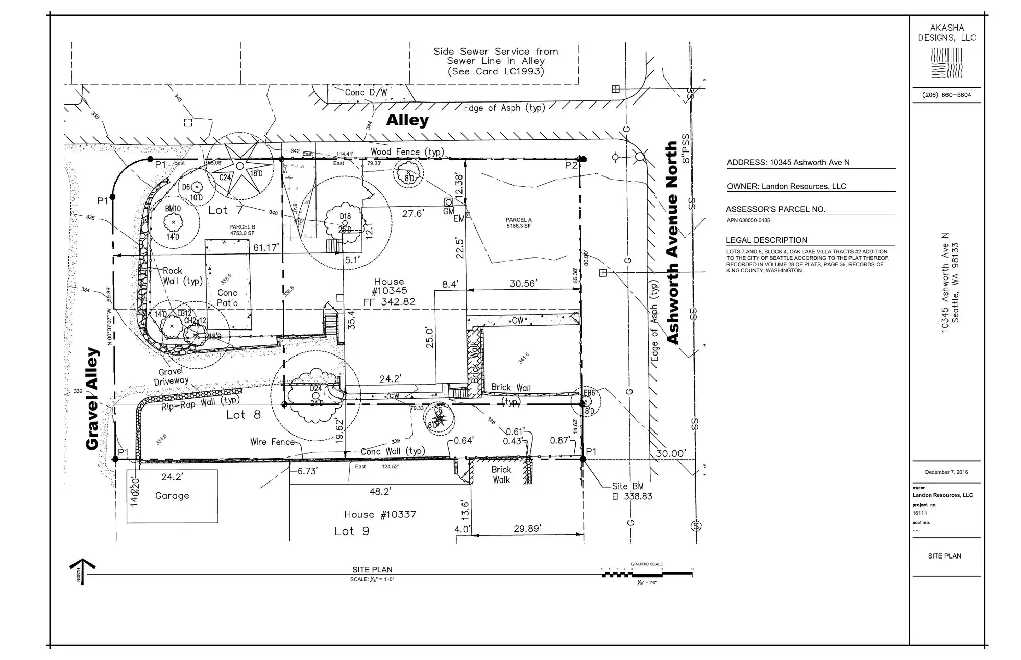 Site plan for 10341 Ashworth Ave N