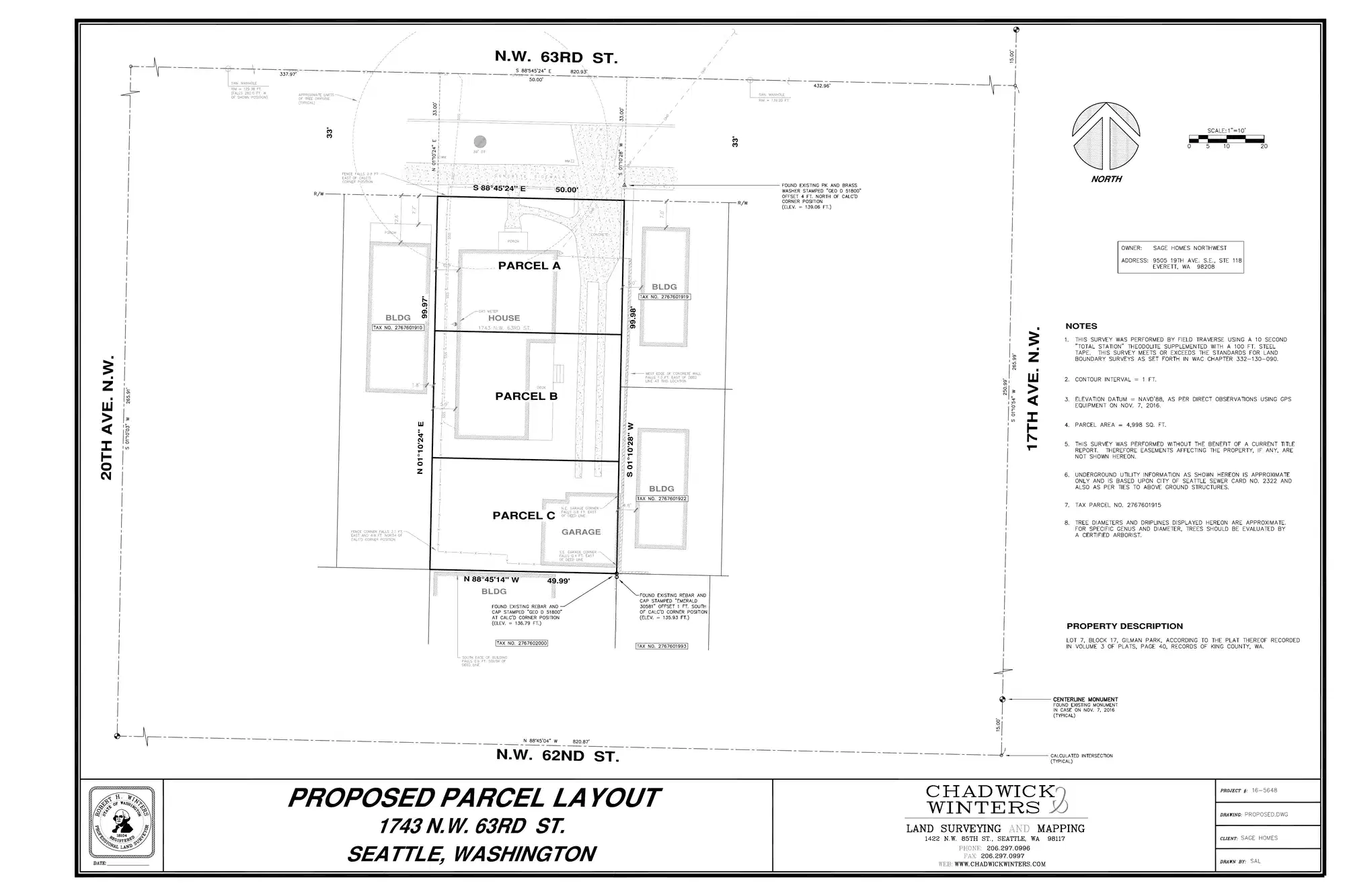 Site plan for 1743 C NW 63rd St