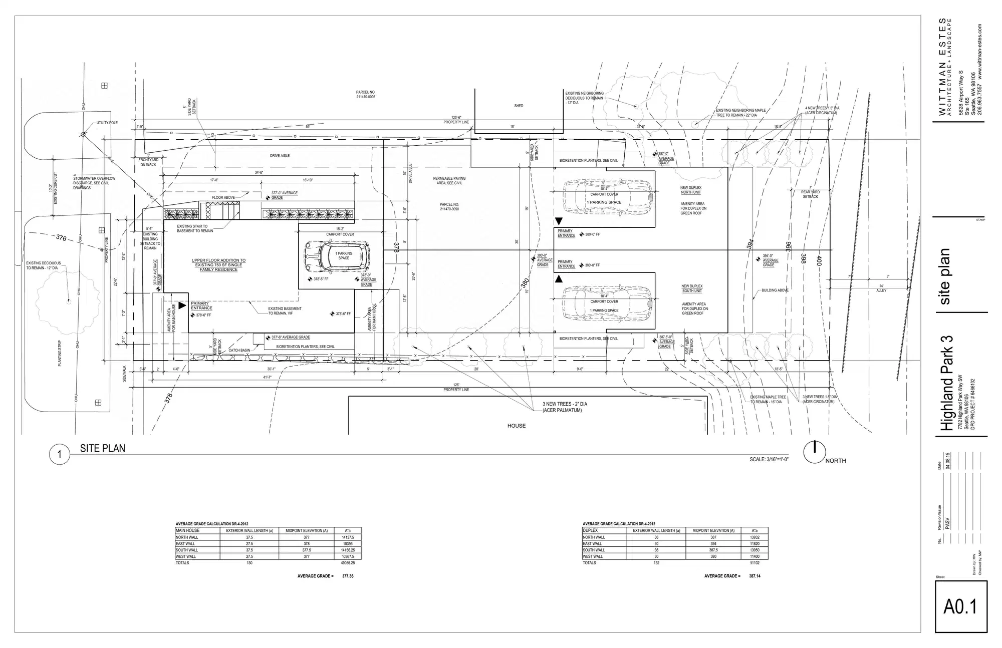 Site plan for 7784 Highland Park Way SW