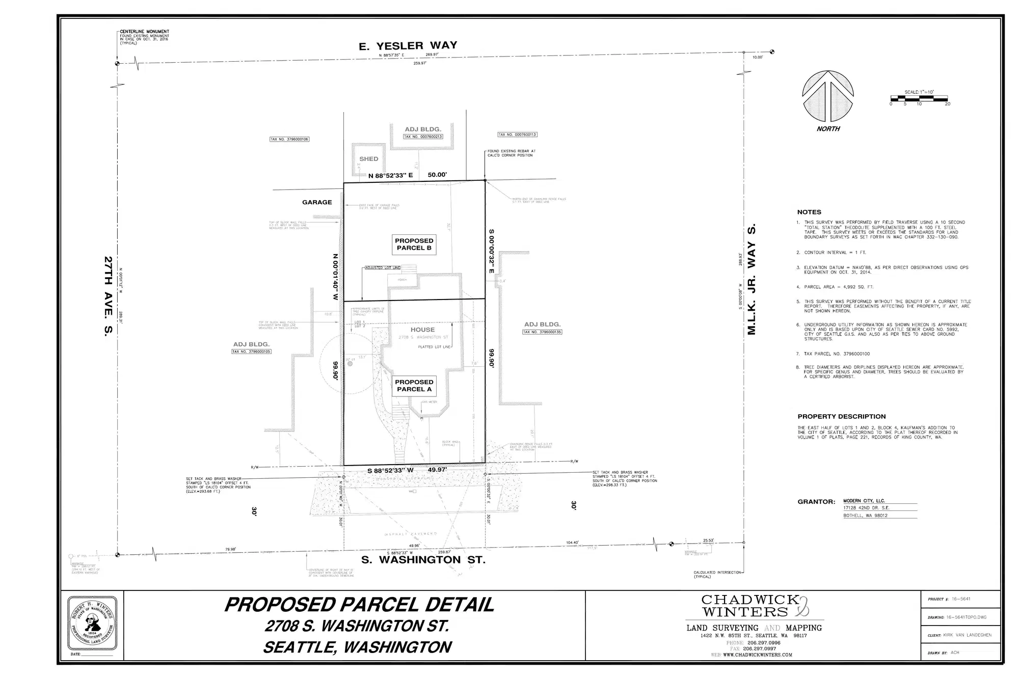 Site plan for 2706 S Washington St