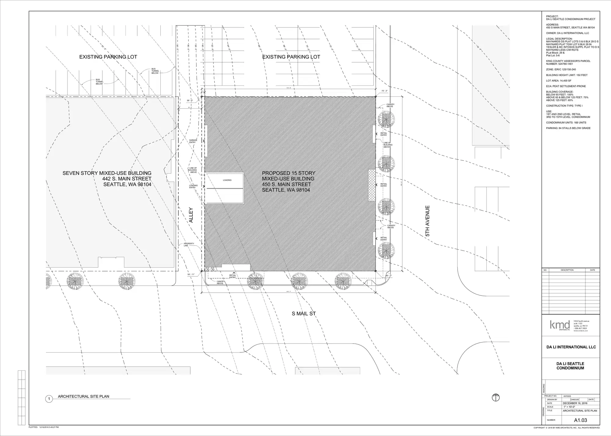 Site plan for 450 S Main St