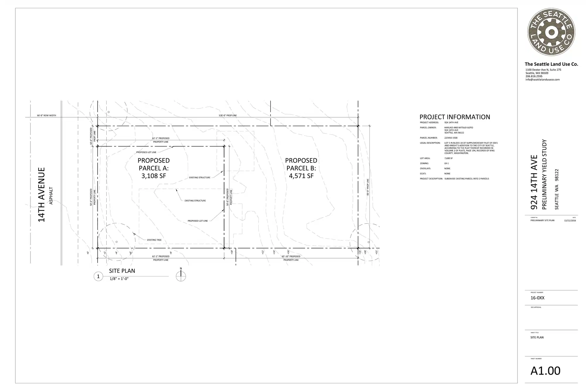 Site plan for 928 14th Ave