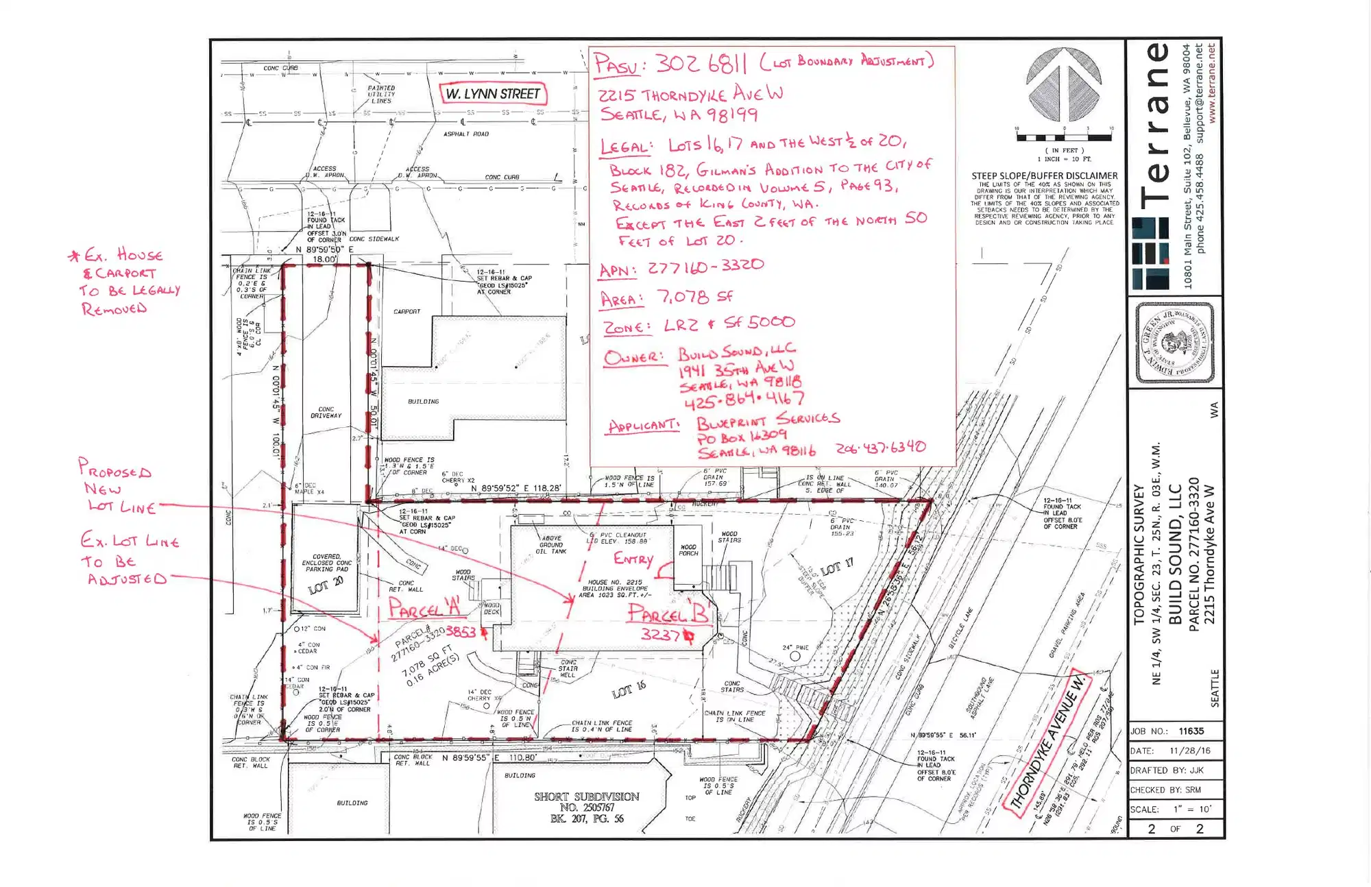 Site plan for 2415 W Lynn St