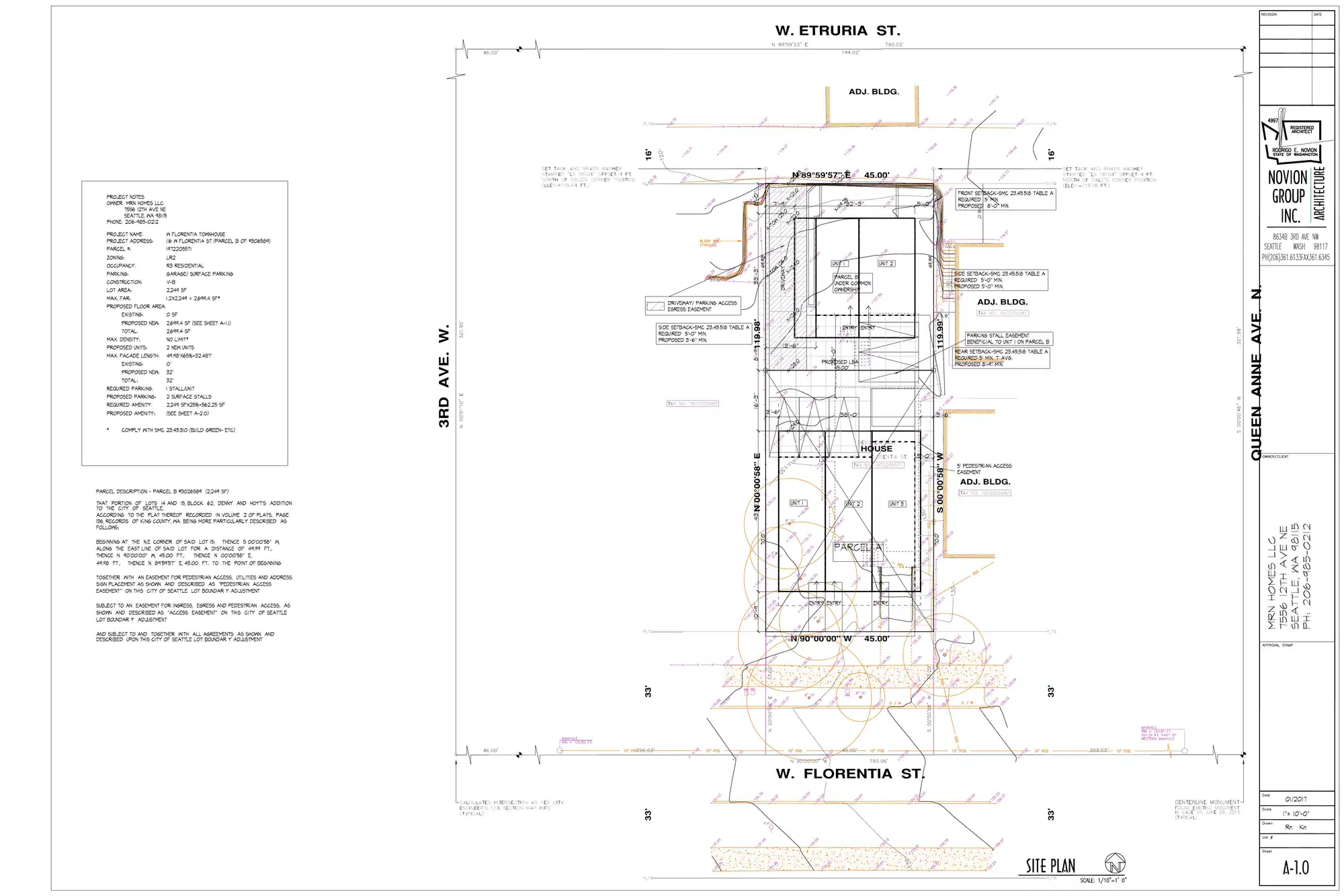 Site plan for 116 W Florentia St