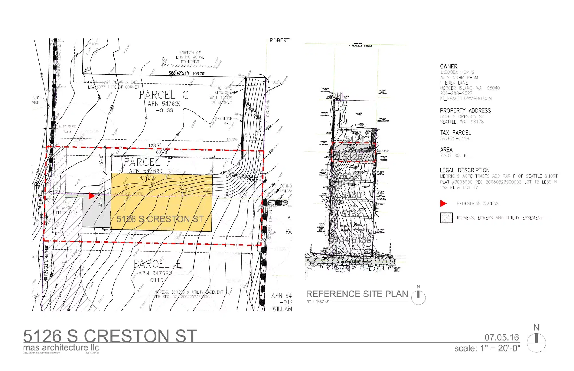 Site plan for 5126 S Creston St
