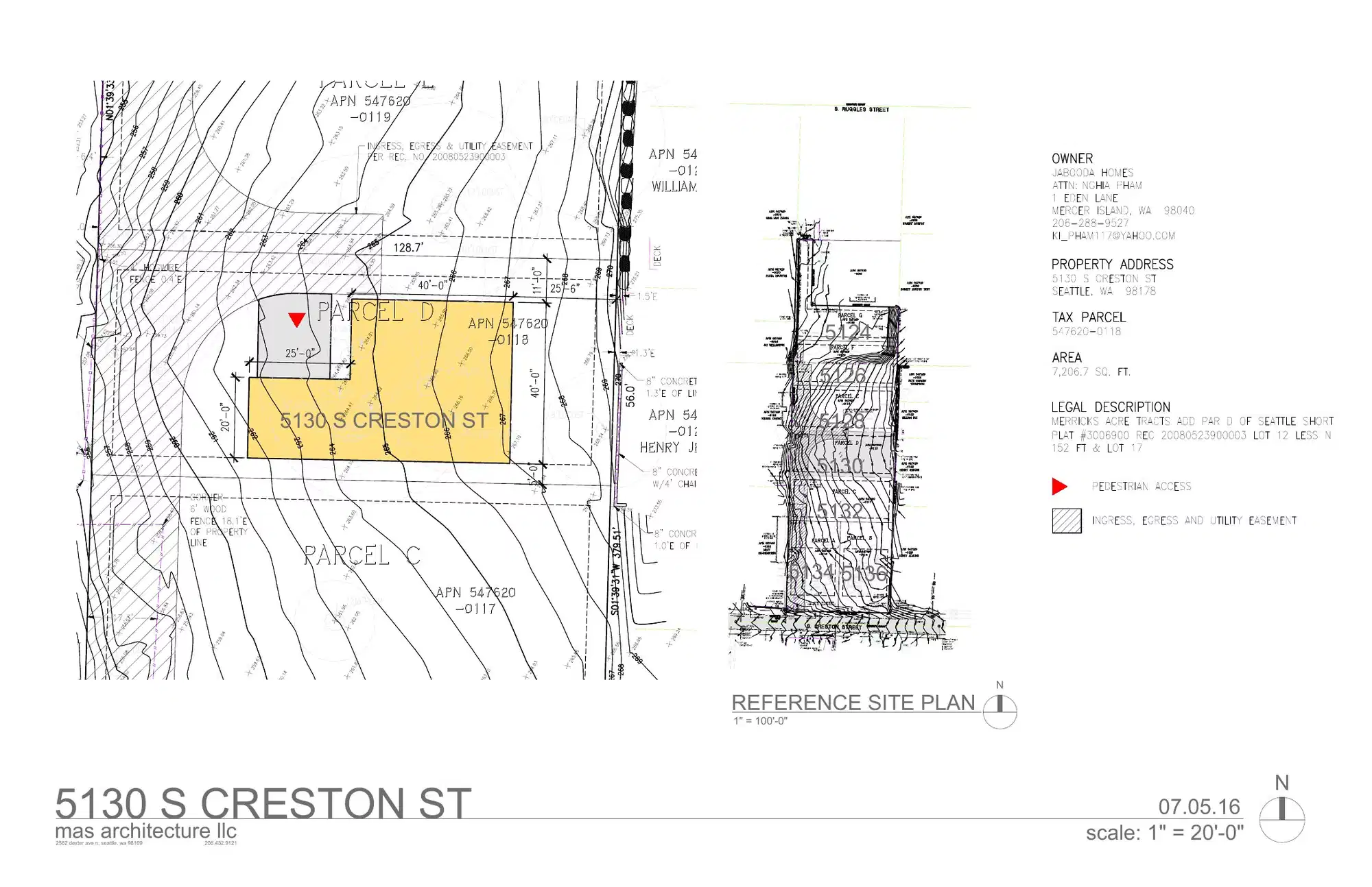 Site plan for 5130 S Creston St