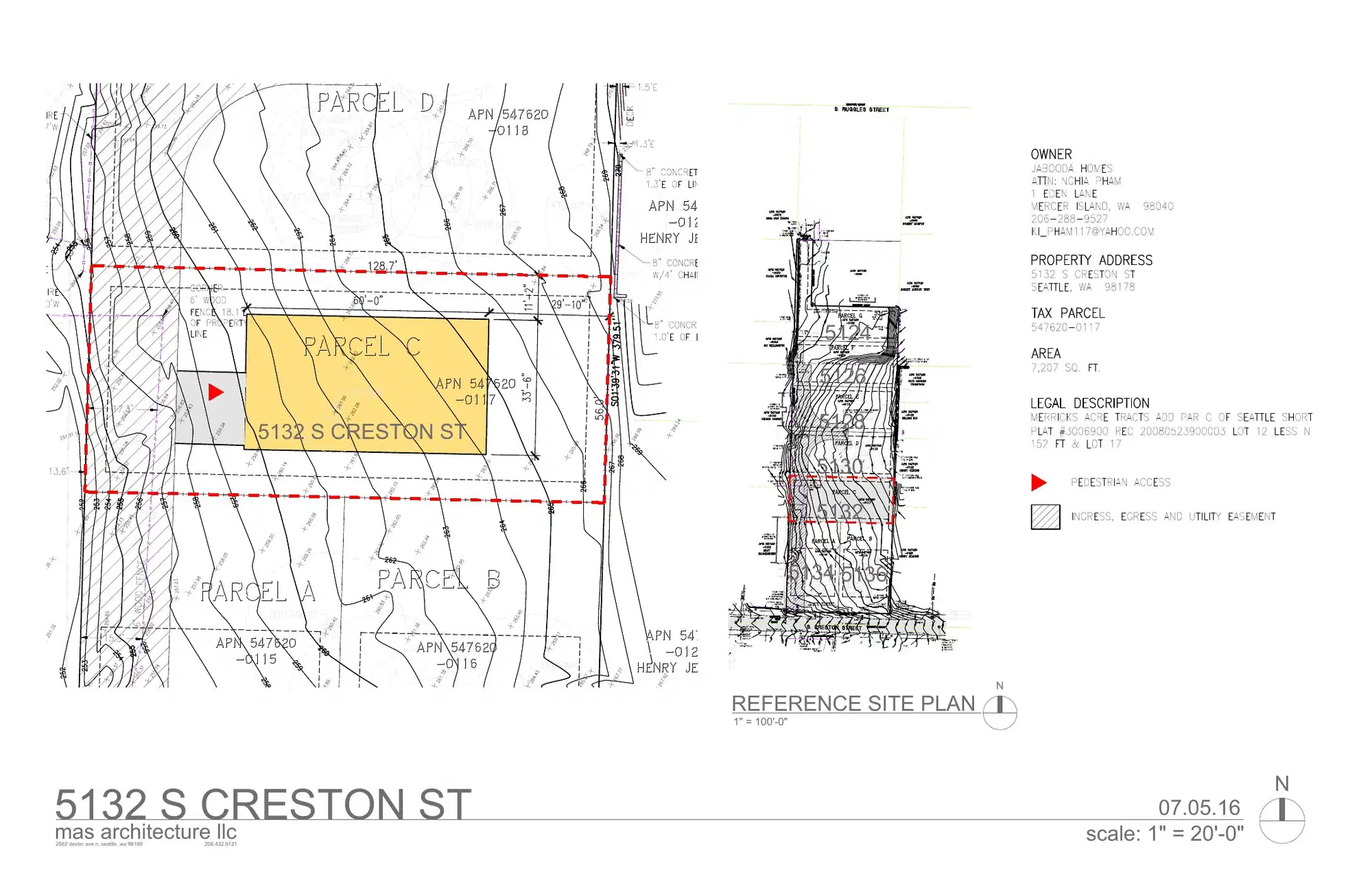 Site plan for 5132 S Creston St