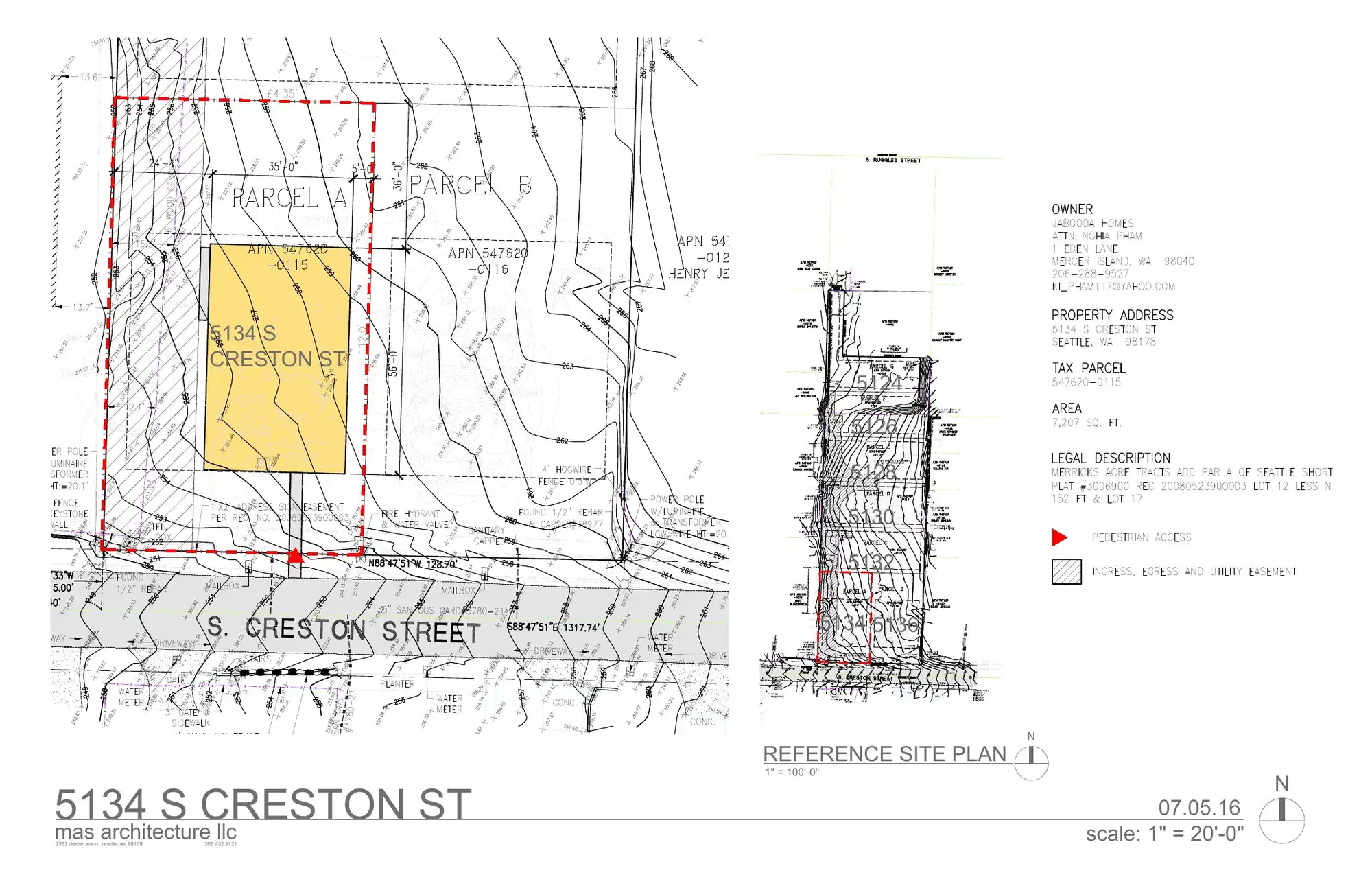 Site plan for 5134 S Creston St