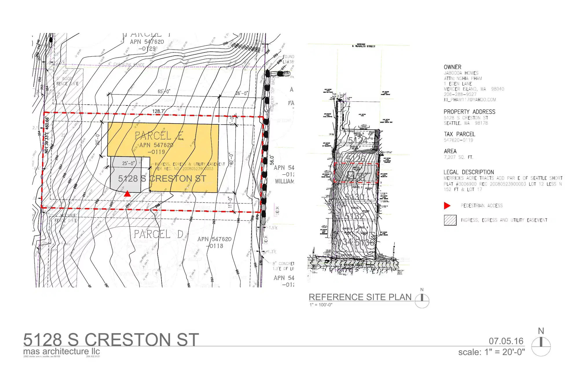 Site plan for 5128 S Creston St