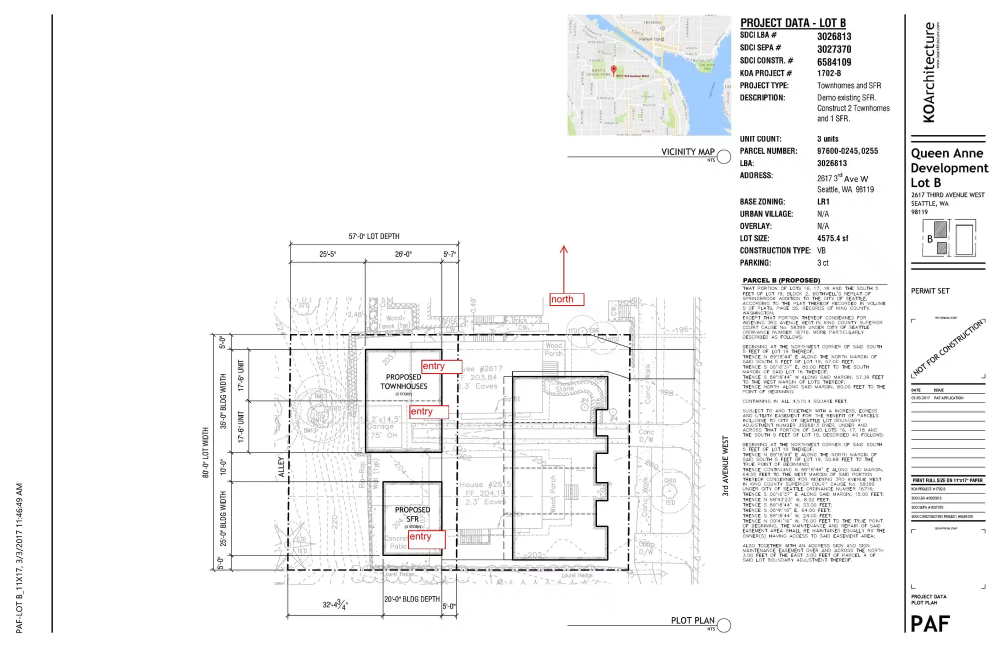 Site plan for 2617 3rd Ave W
