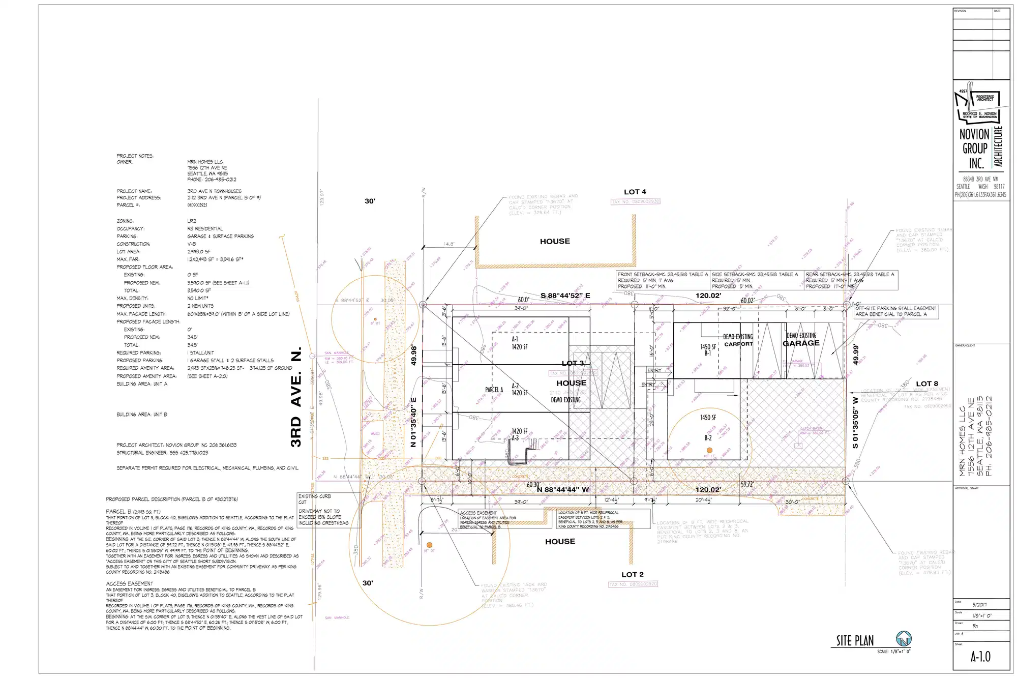 Site plan for 2110 3rd Ave N