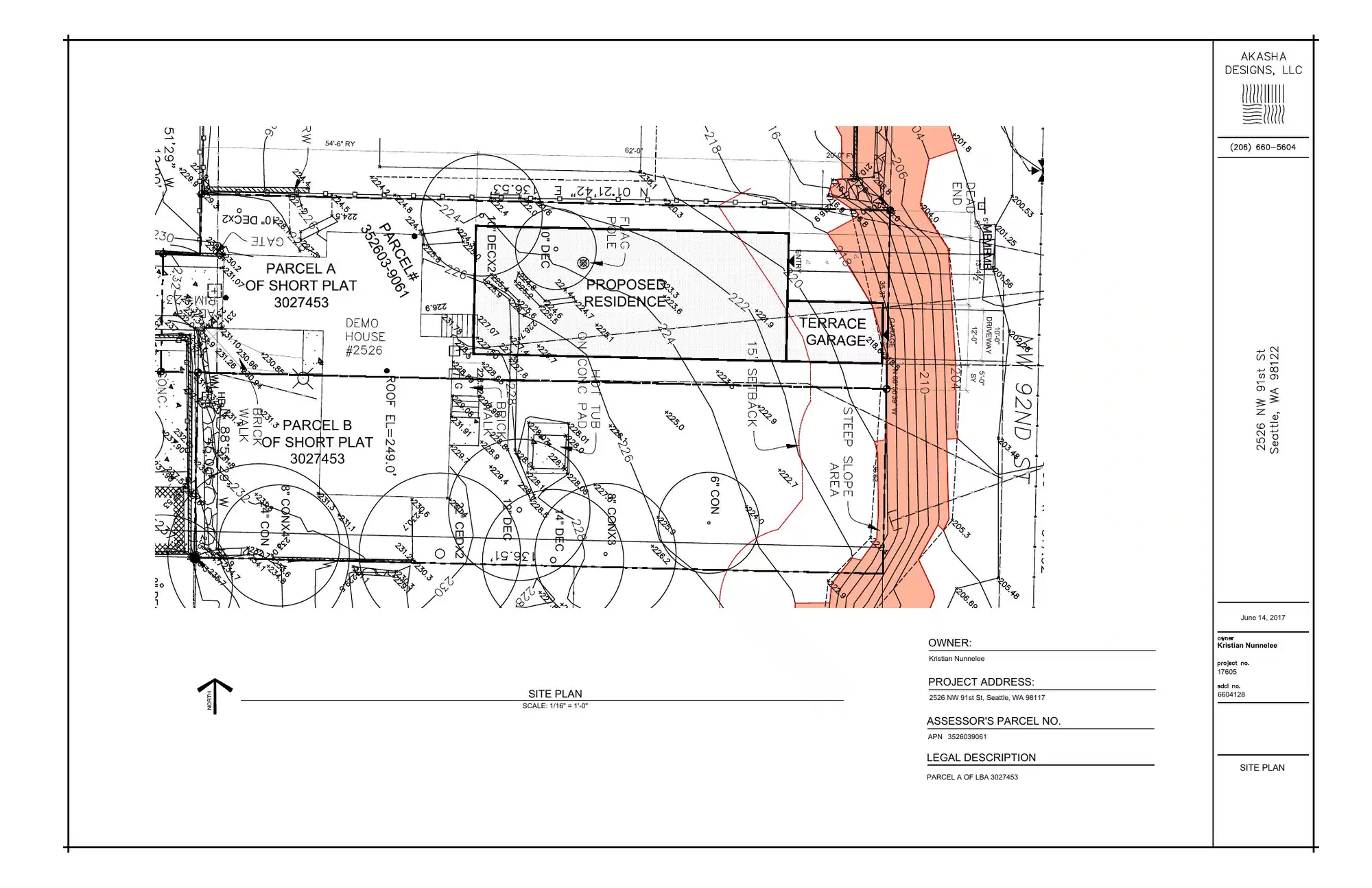 Site plan for 2521 NW 92nd St