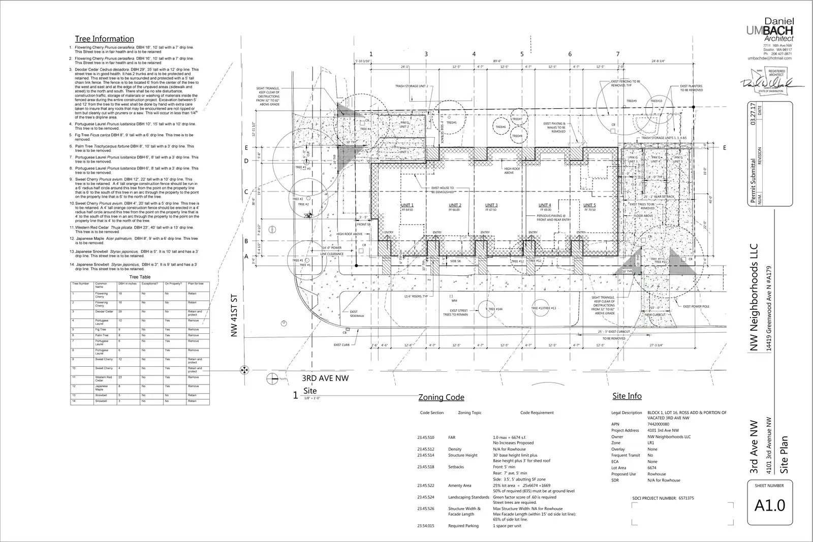 Site plan for 4101 3rd Ave NW