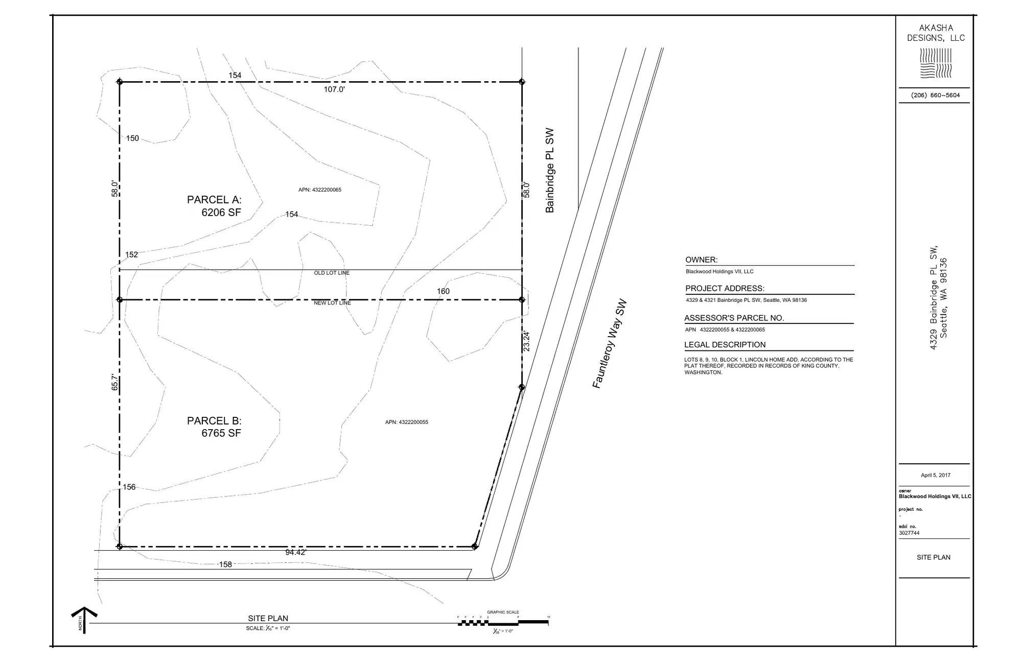 Site plan for 4604 SW Fontanelle St