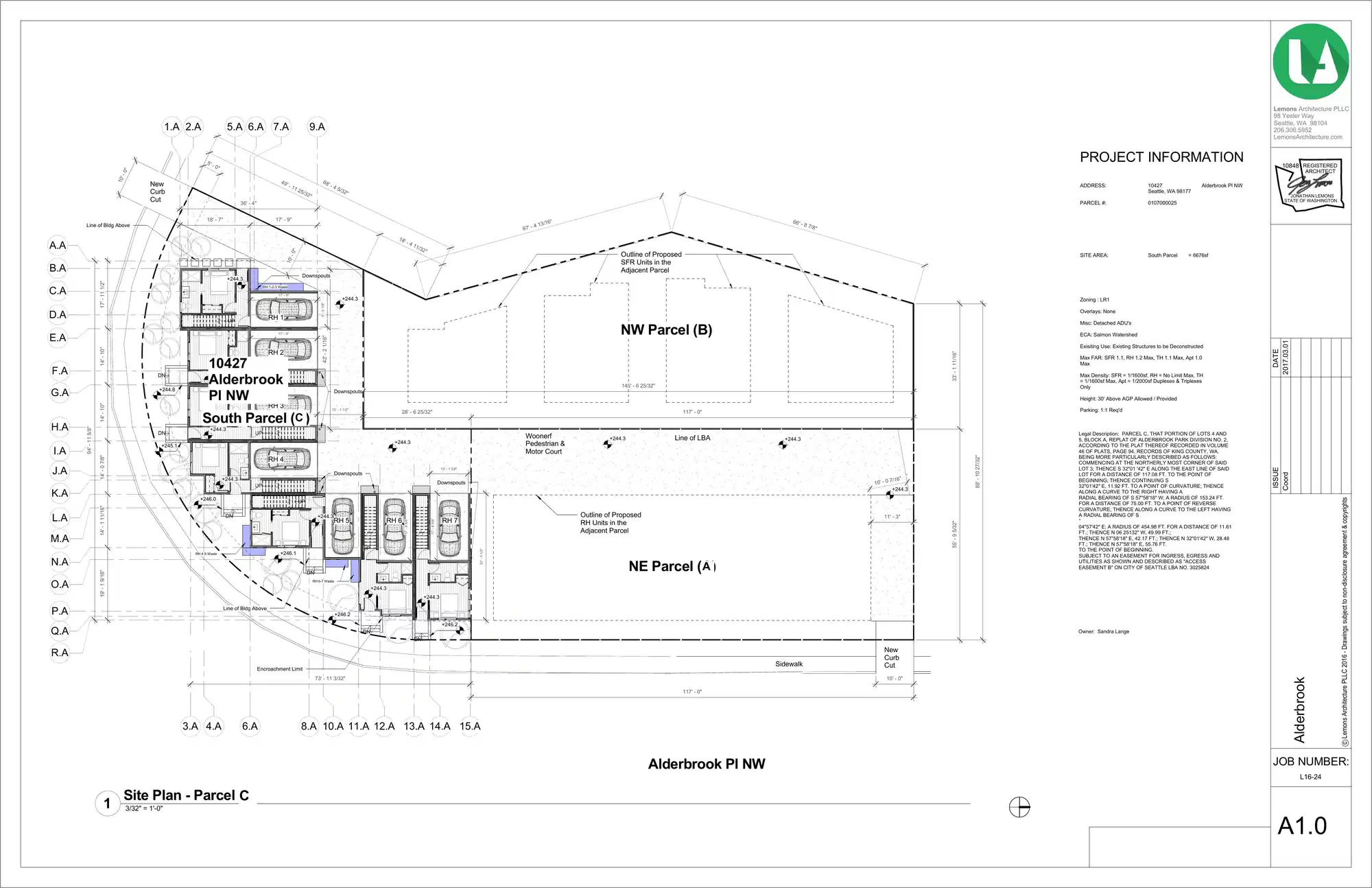 Site plan for 10427 Alderbrook Pl NW