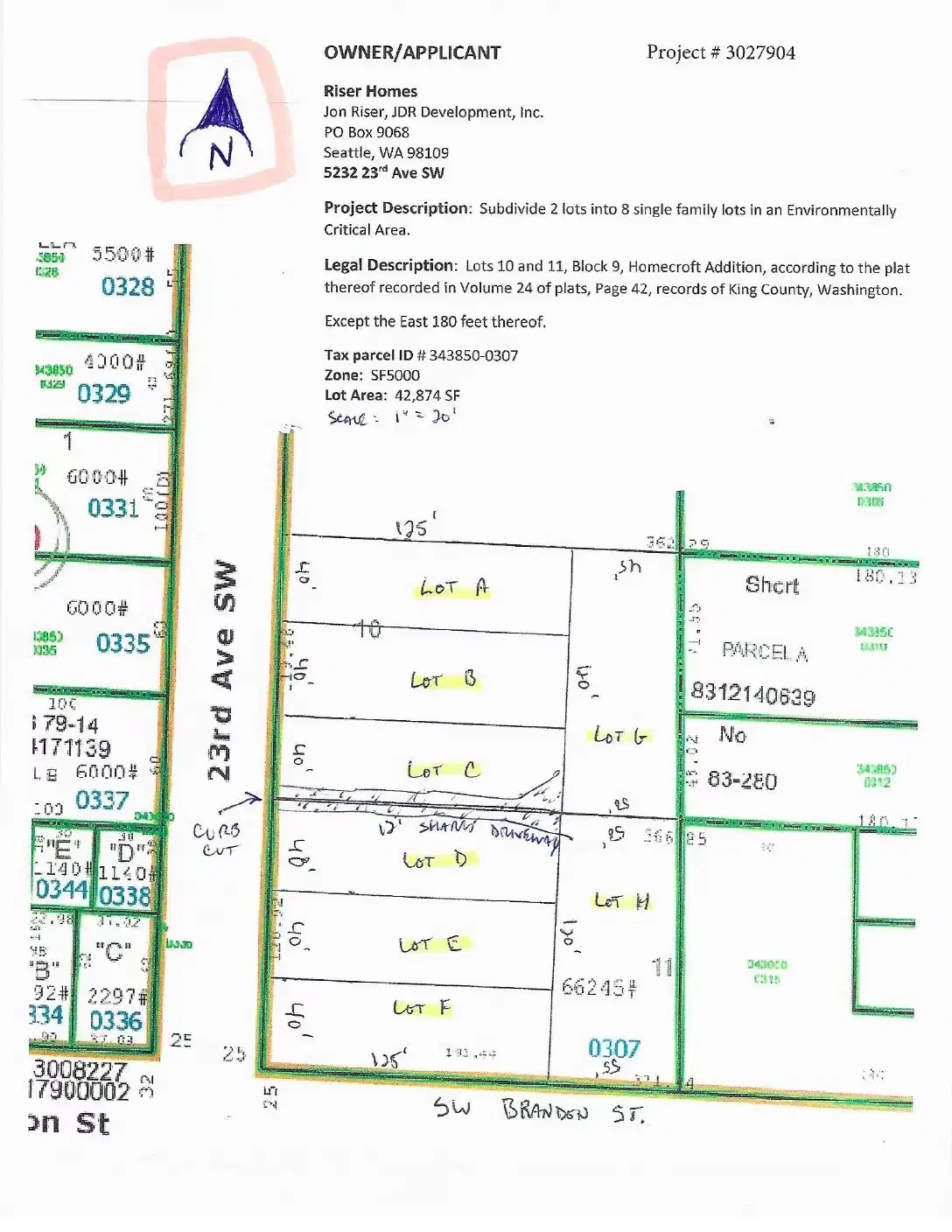 Site plan for 5244 23rd Ave SW