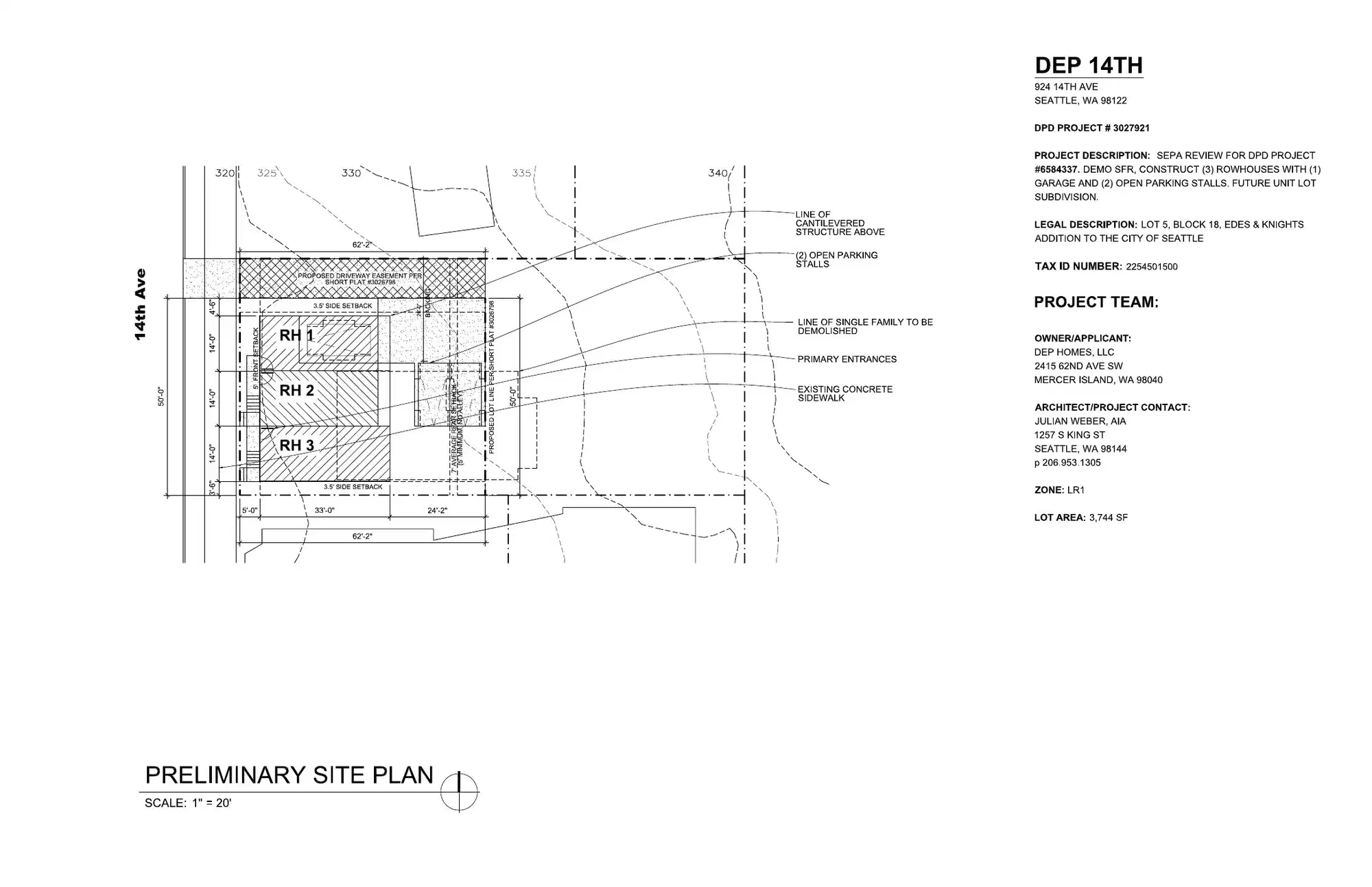 Site plan for 924 14th Ave