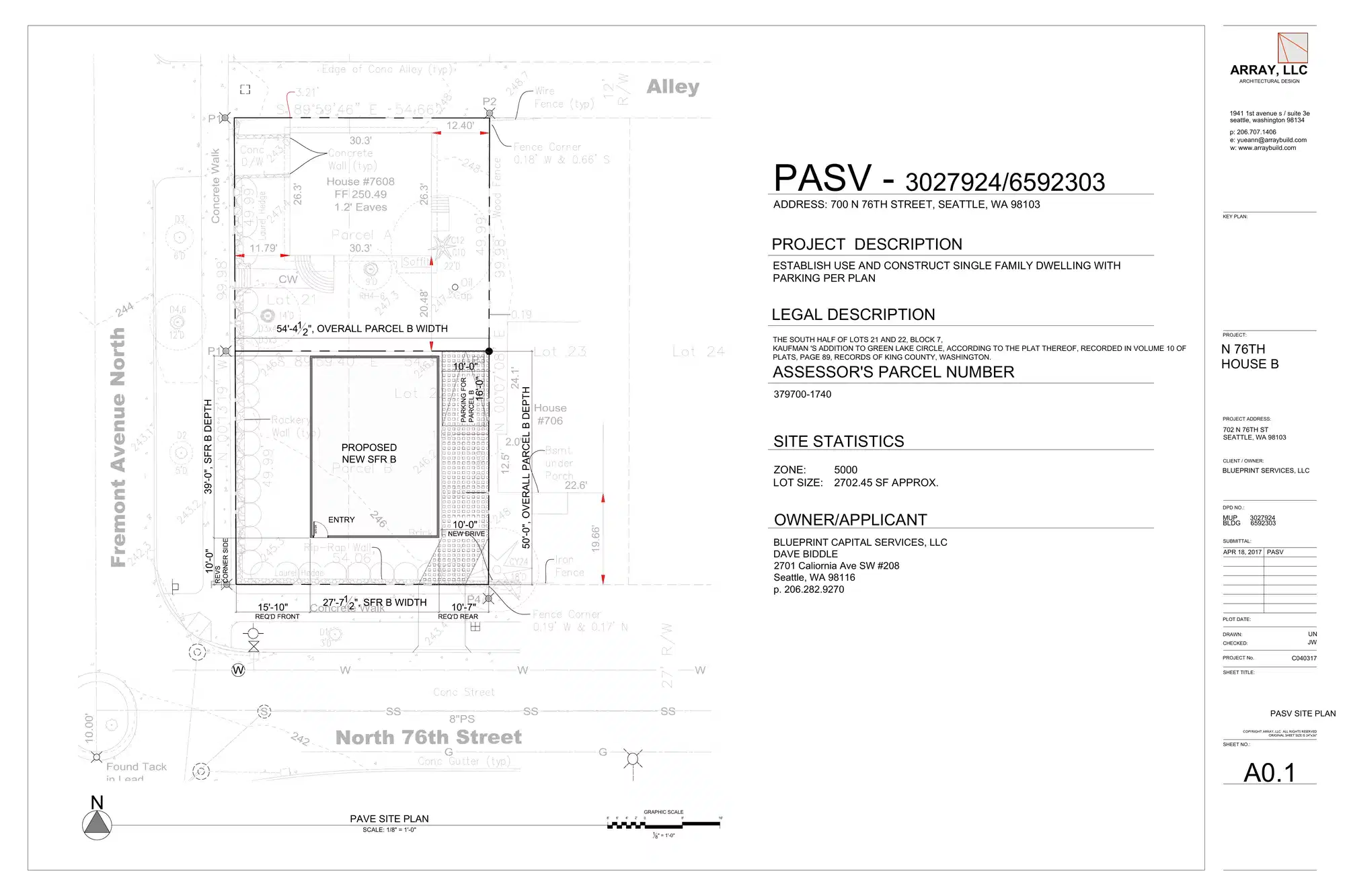 Site plan for 700 N 76th St