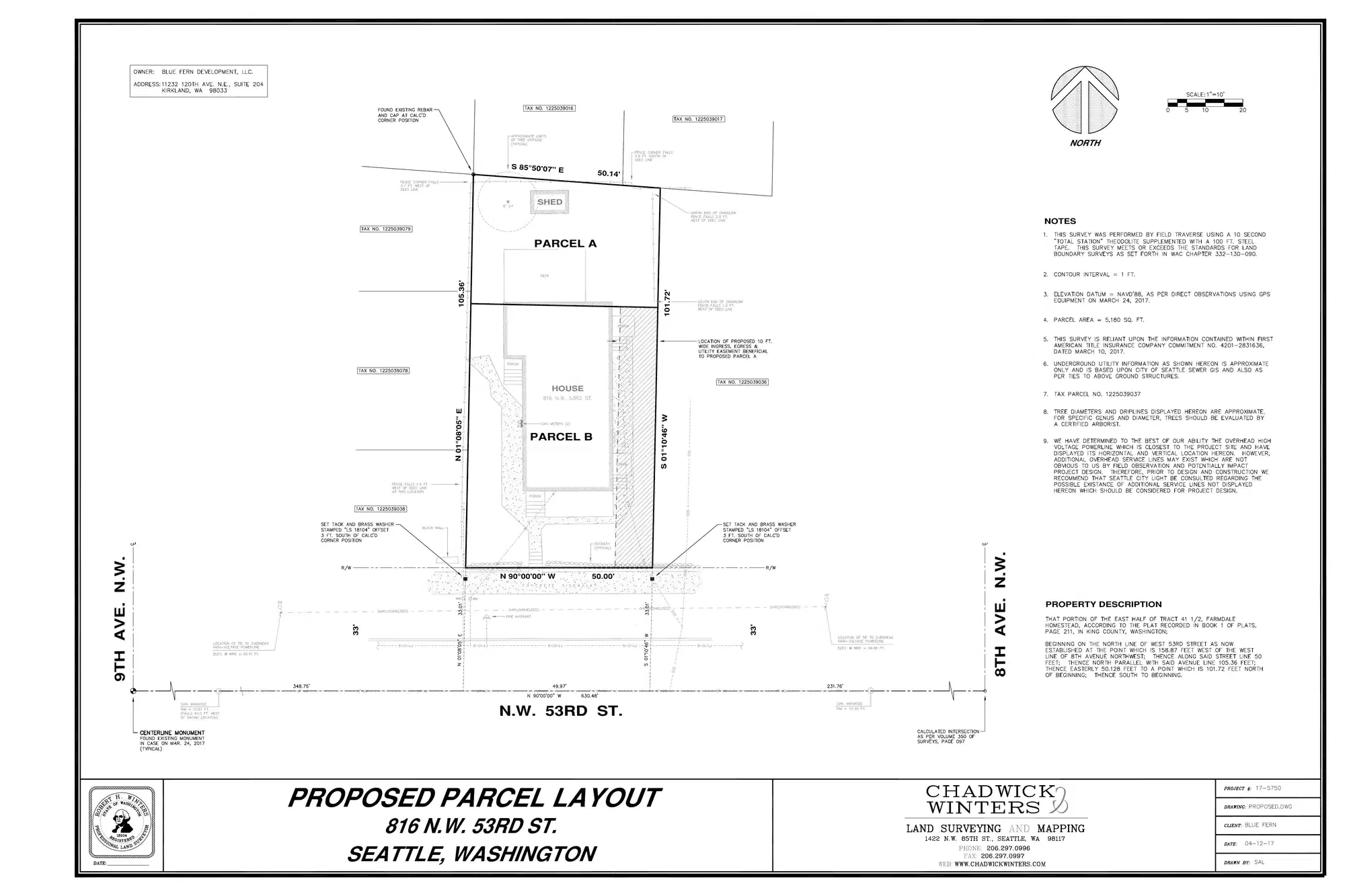 Site plan for 818 NW 53rd St