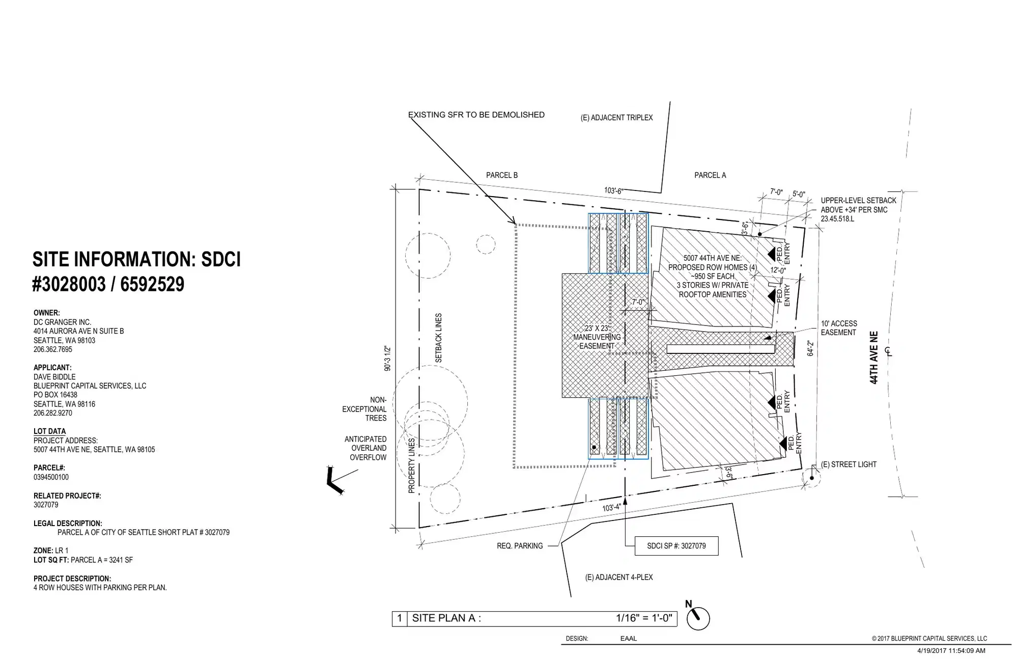 Site plan for 5009 44th Ave NE