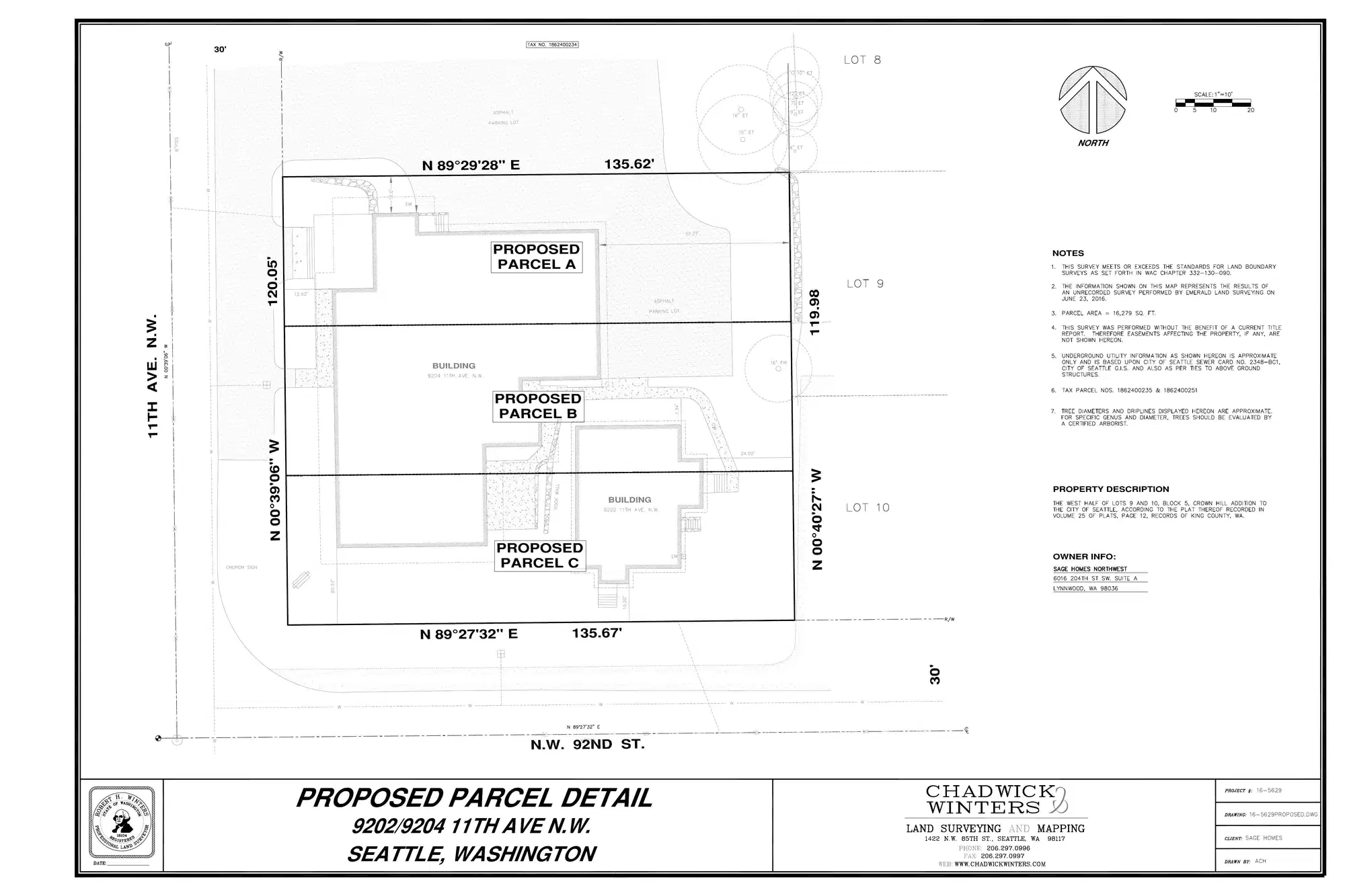 Site plan for 9204 11th Ave NW