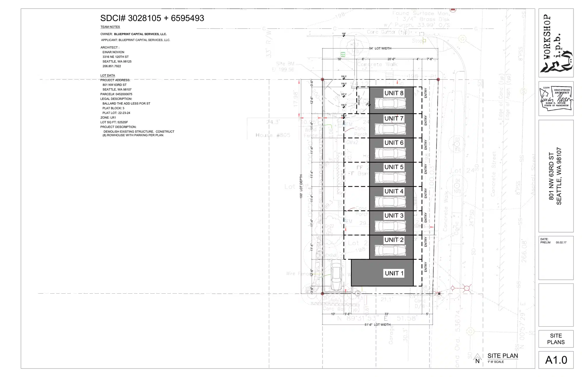 Site plan for 6251 8th Ave NW