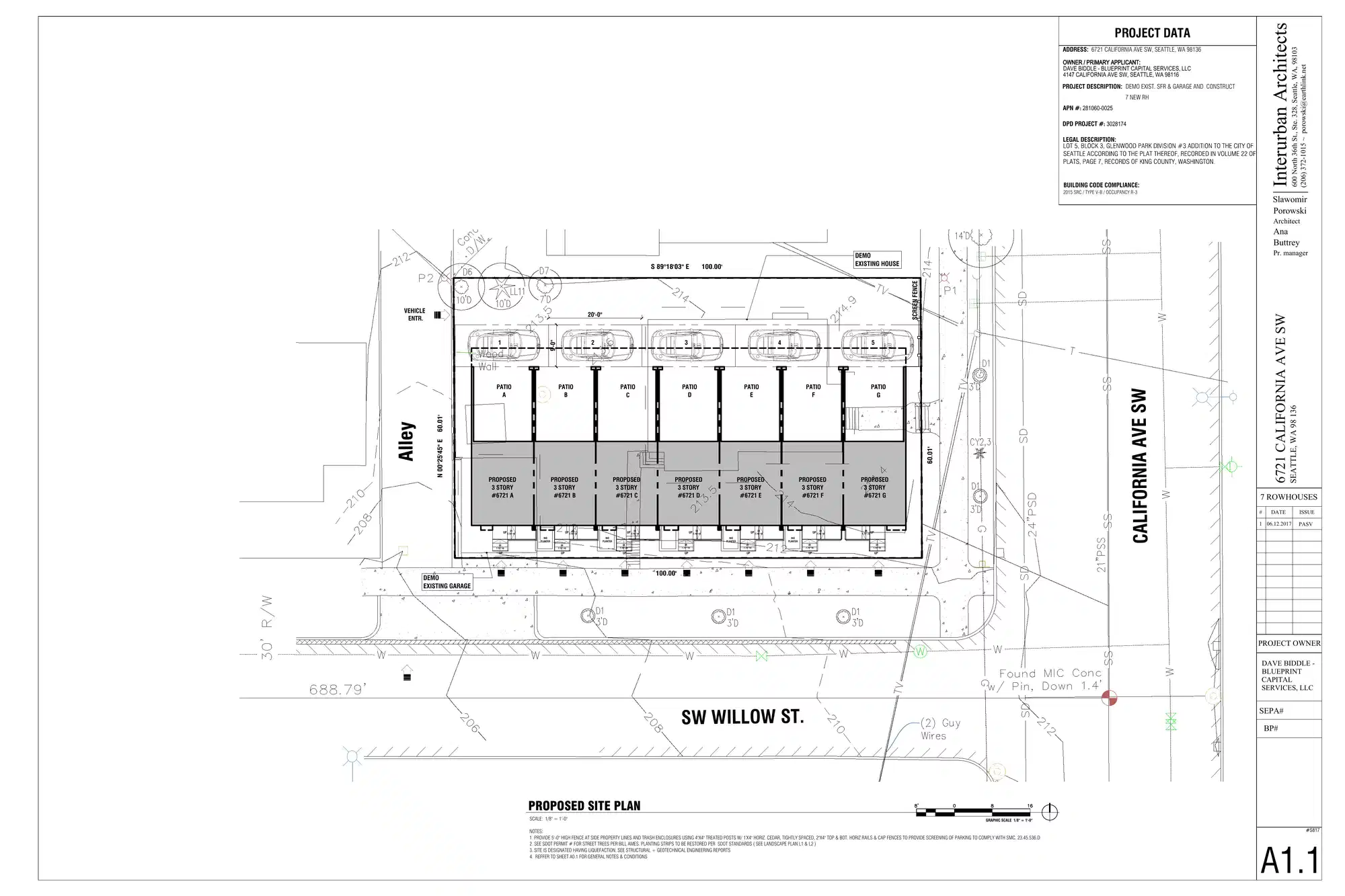 Site plan for 4300 SW Willow St