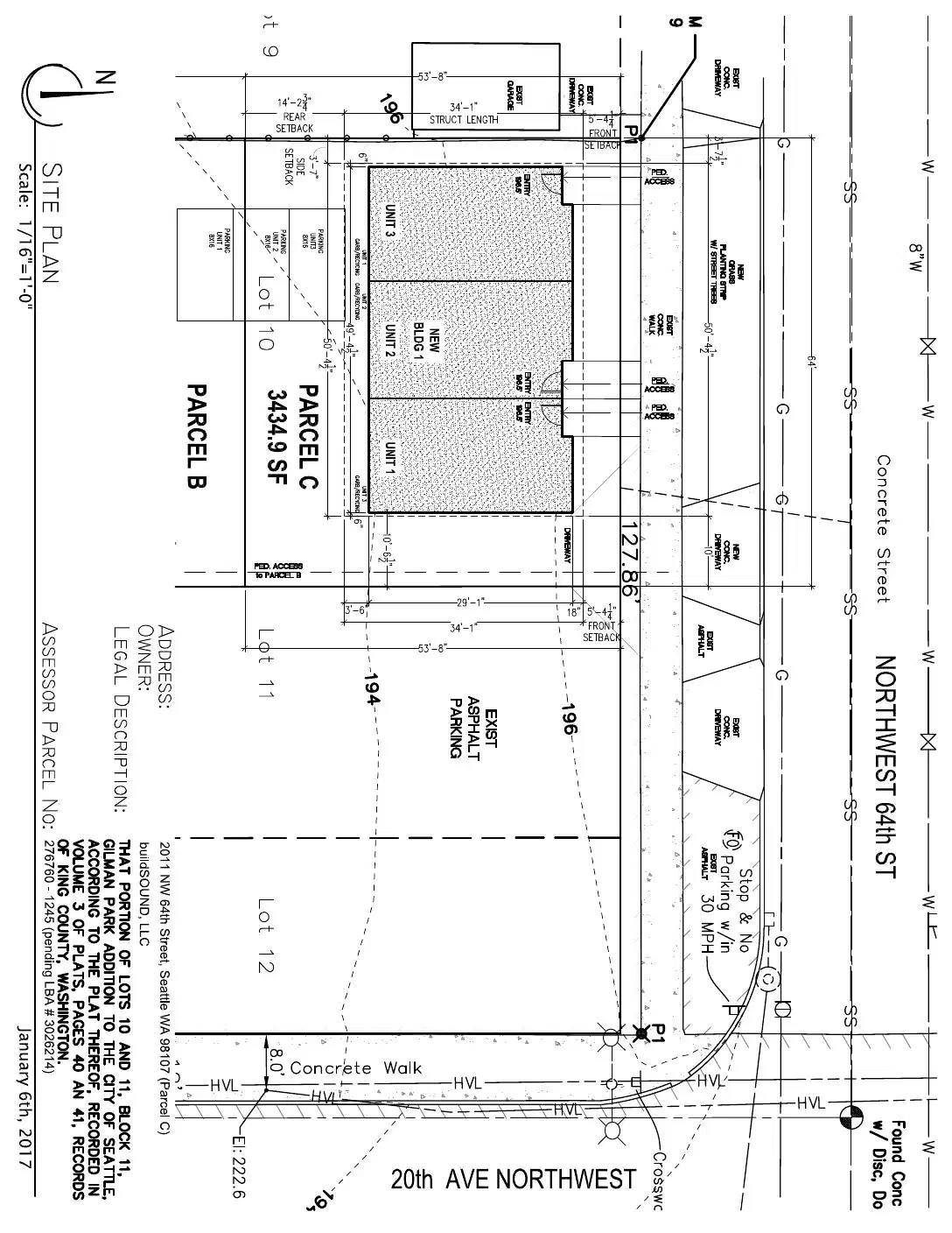 Site plan for 2011 NW 64th St