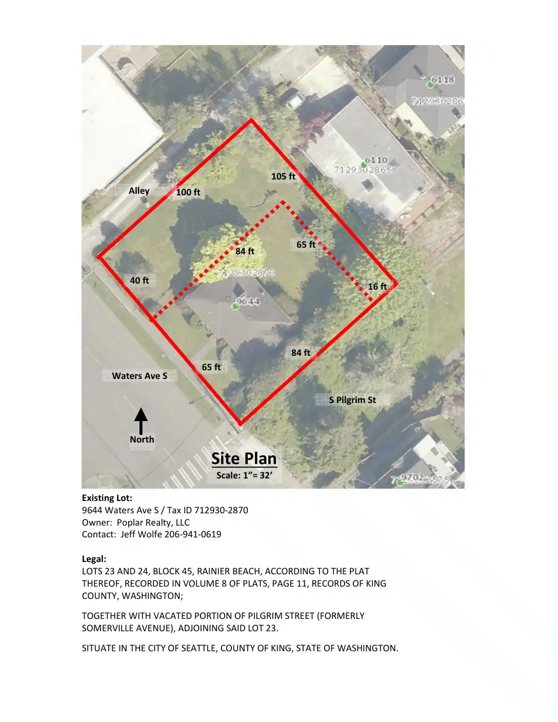 Site plan for 9670 Waters Ave S