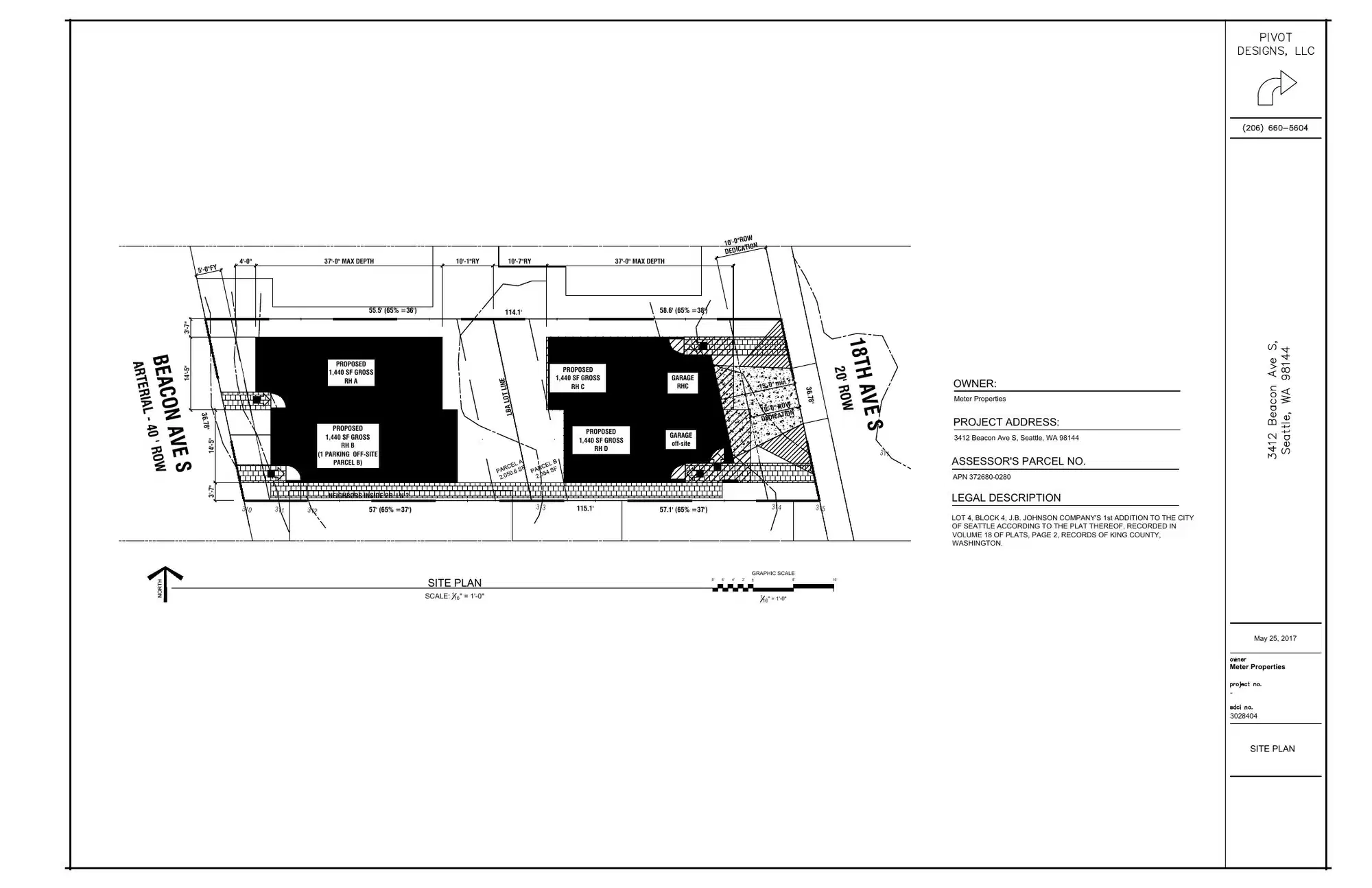 Site plan for 3412 Beacon Ave S